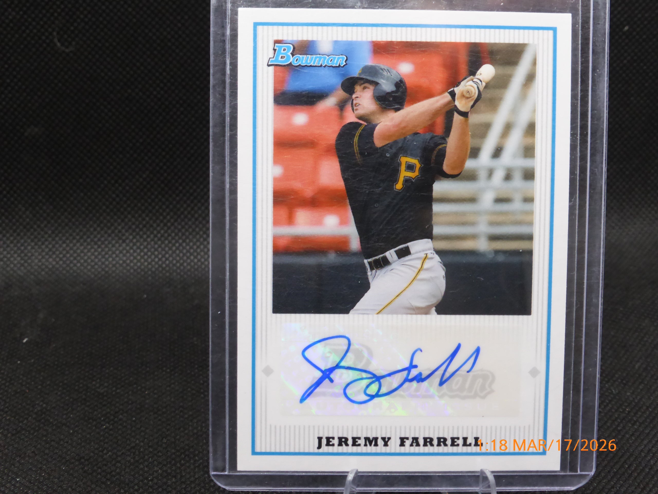 10 Bowman Jeremy Farrell #BPA-JF Autograph