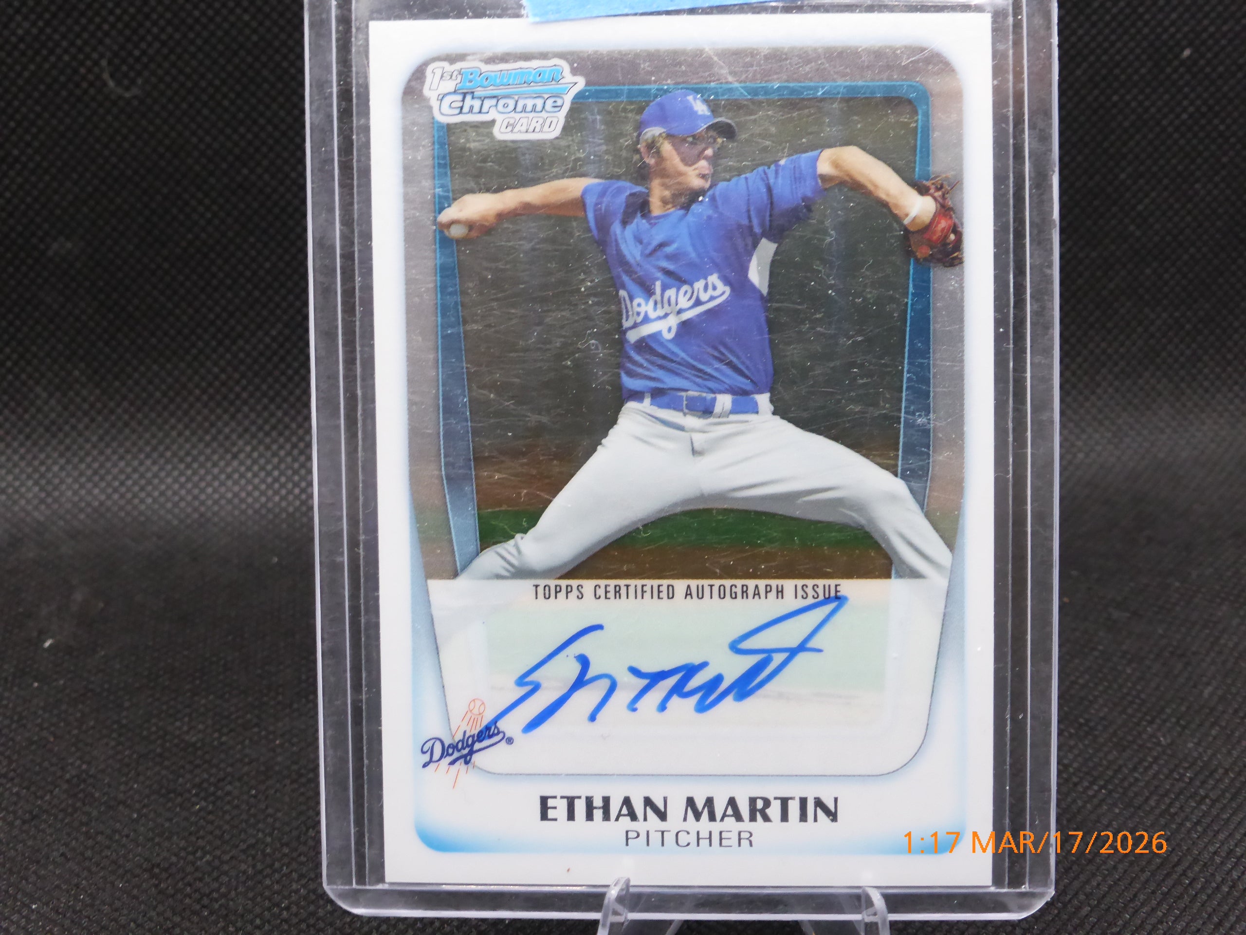 11 Bowman Chrome Ethan Martin #BCP179 Autograph