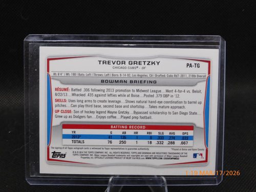 14 Bowman Trevor Gretzky #PA-TG Autograph