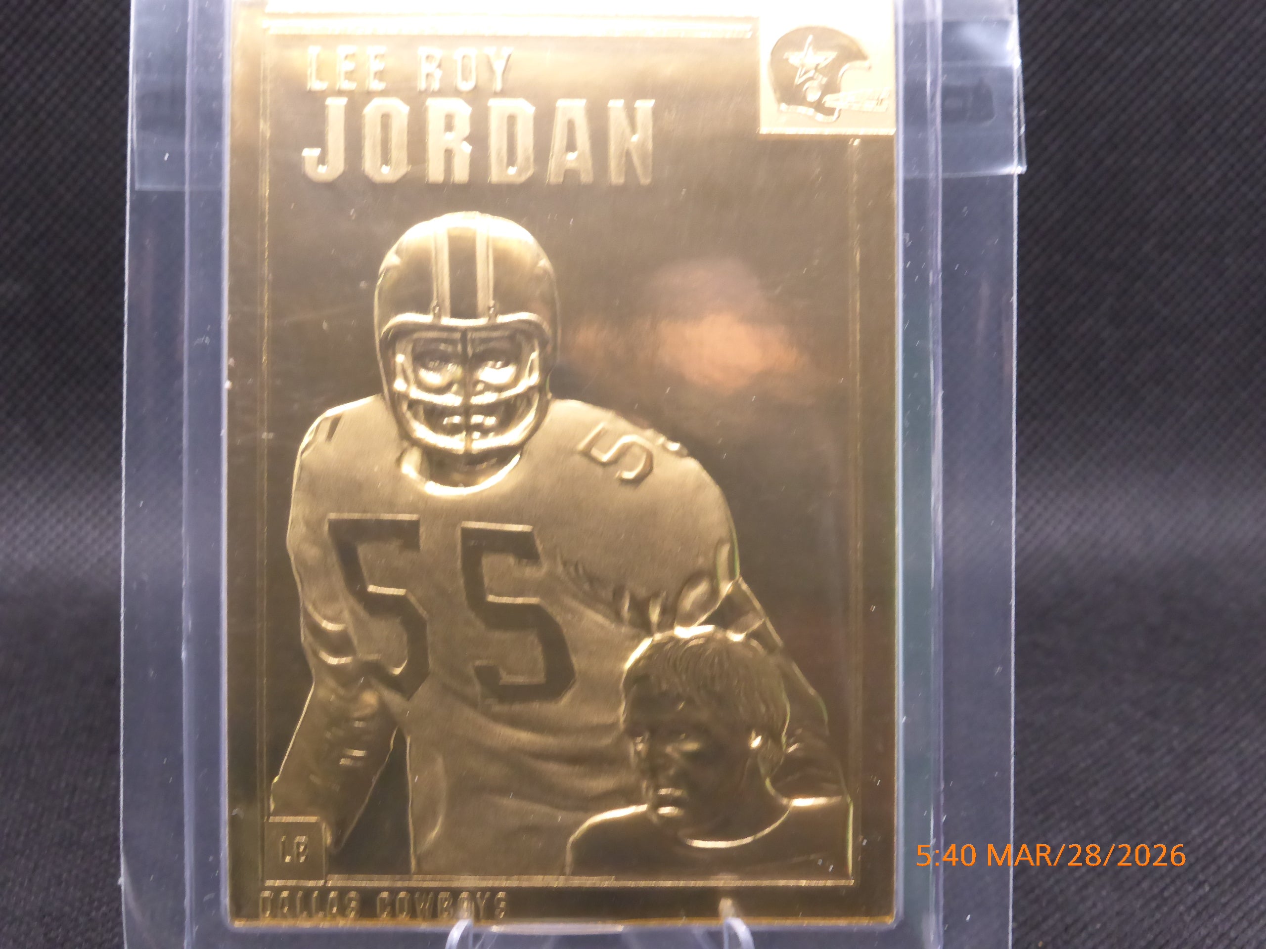 1999-2001 Danbury Mint 22K Gold Legends - Lee Roy Jordan #18