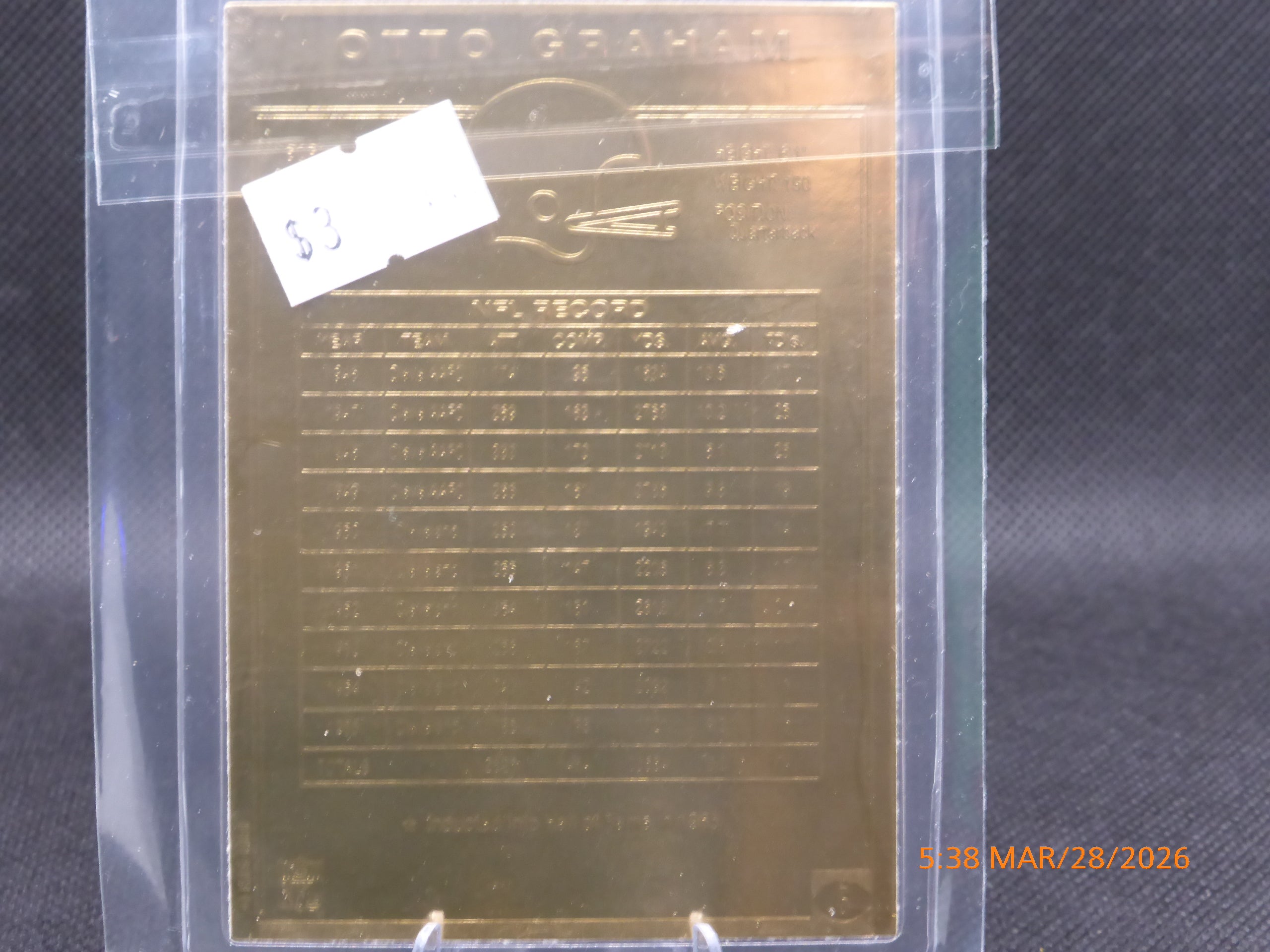 1999-2001 Danbury Mint 22K Gold Legends - #6 Otto Graham
