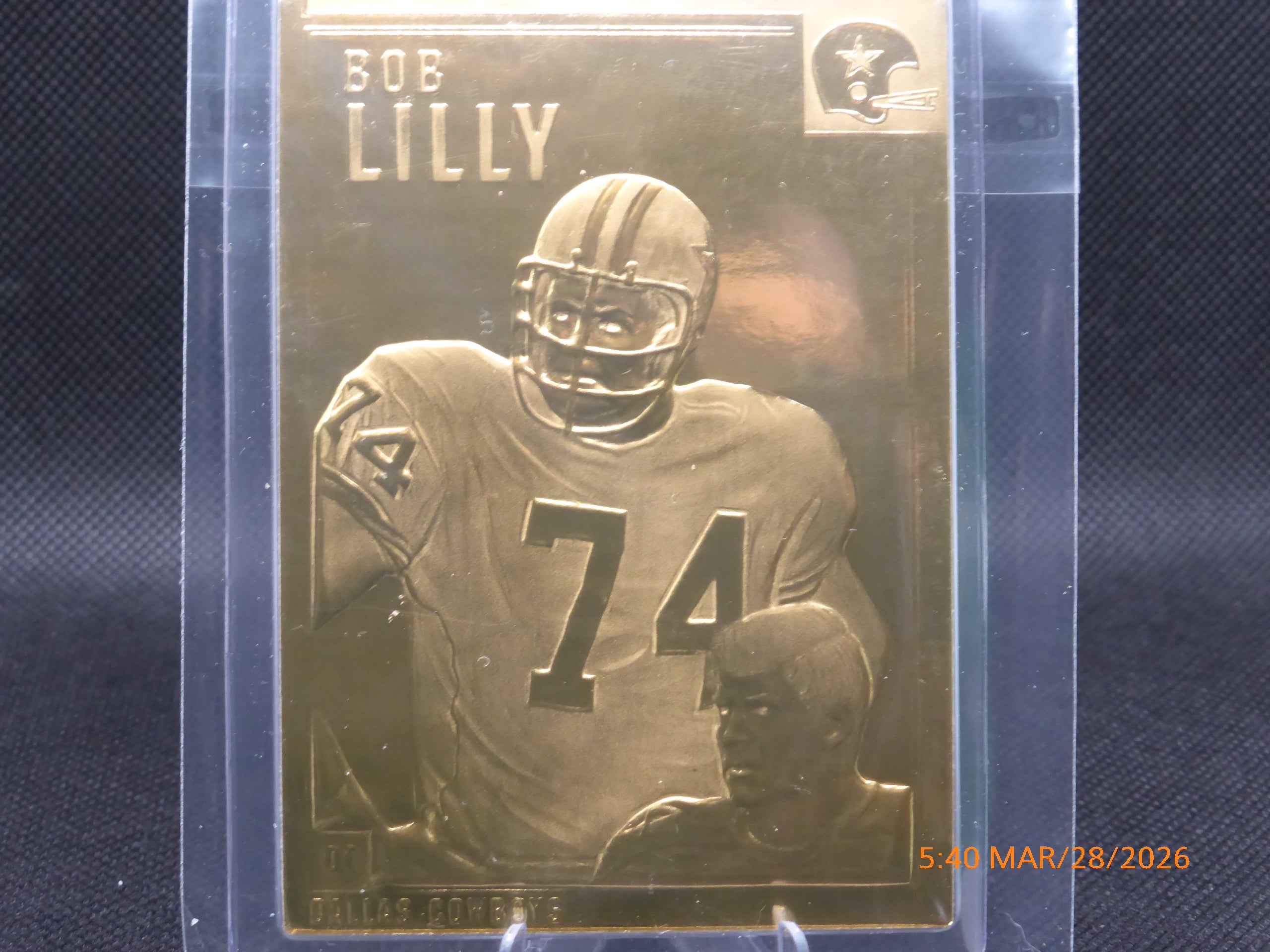 1999-2001 Danbury Mint 22K Gold Legends Bob Lilly #17 HOF