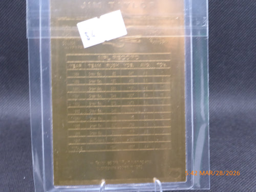 1999-2001 Danbury Mint 22K Gold Legends Jim Taylor #45 HOF
