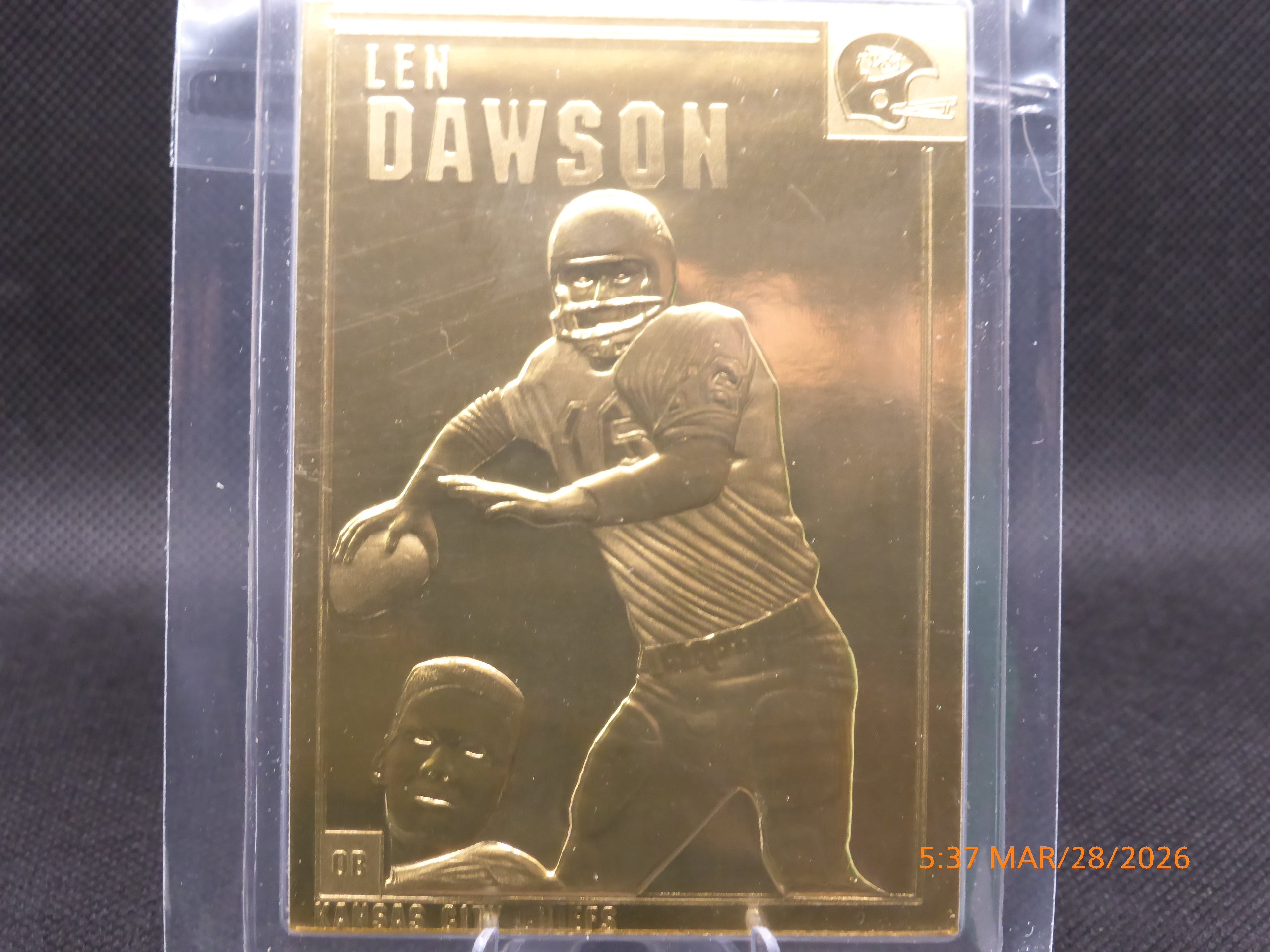 1999-2001 Danbury Mint 22K Gold Legends Len Dawson #30 HOF
