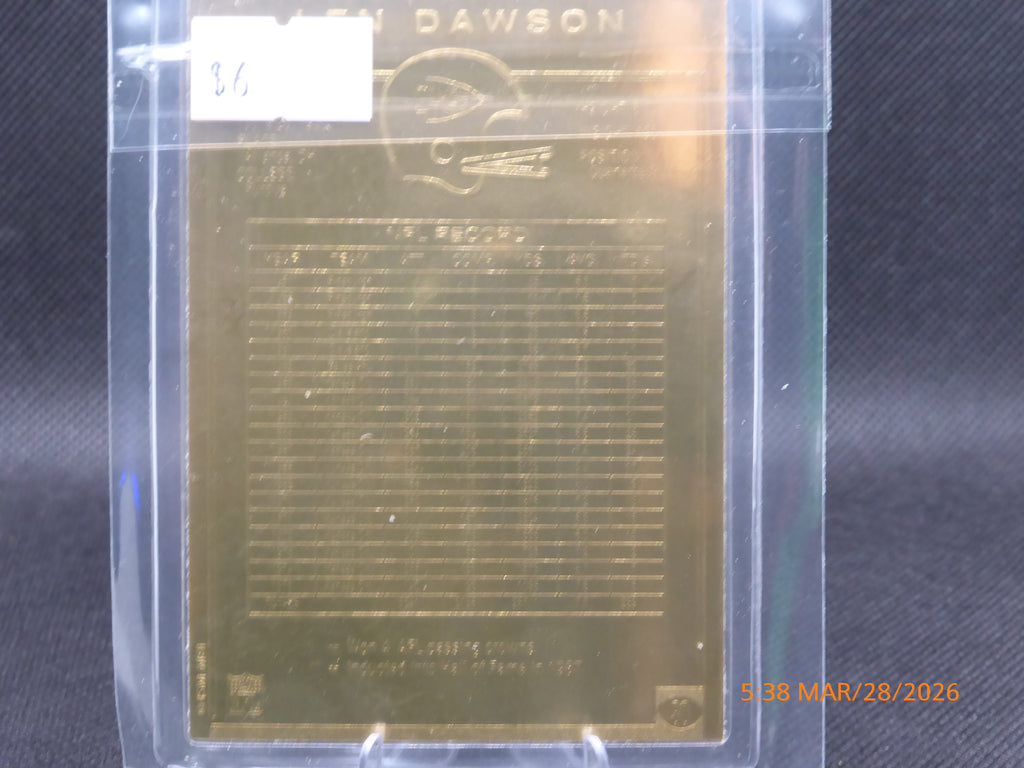 1999-2001 Danbury Mint 22K Gold Legends Len Dawson #30 HOF