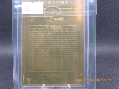 1999-2001 Danbury Mint 22K Gold Legends Len Dawson #30 HOF