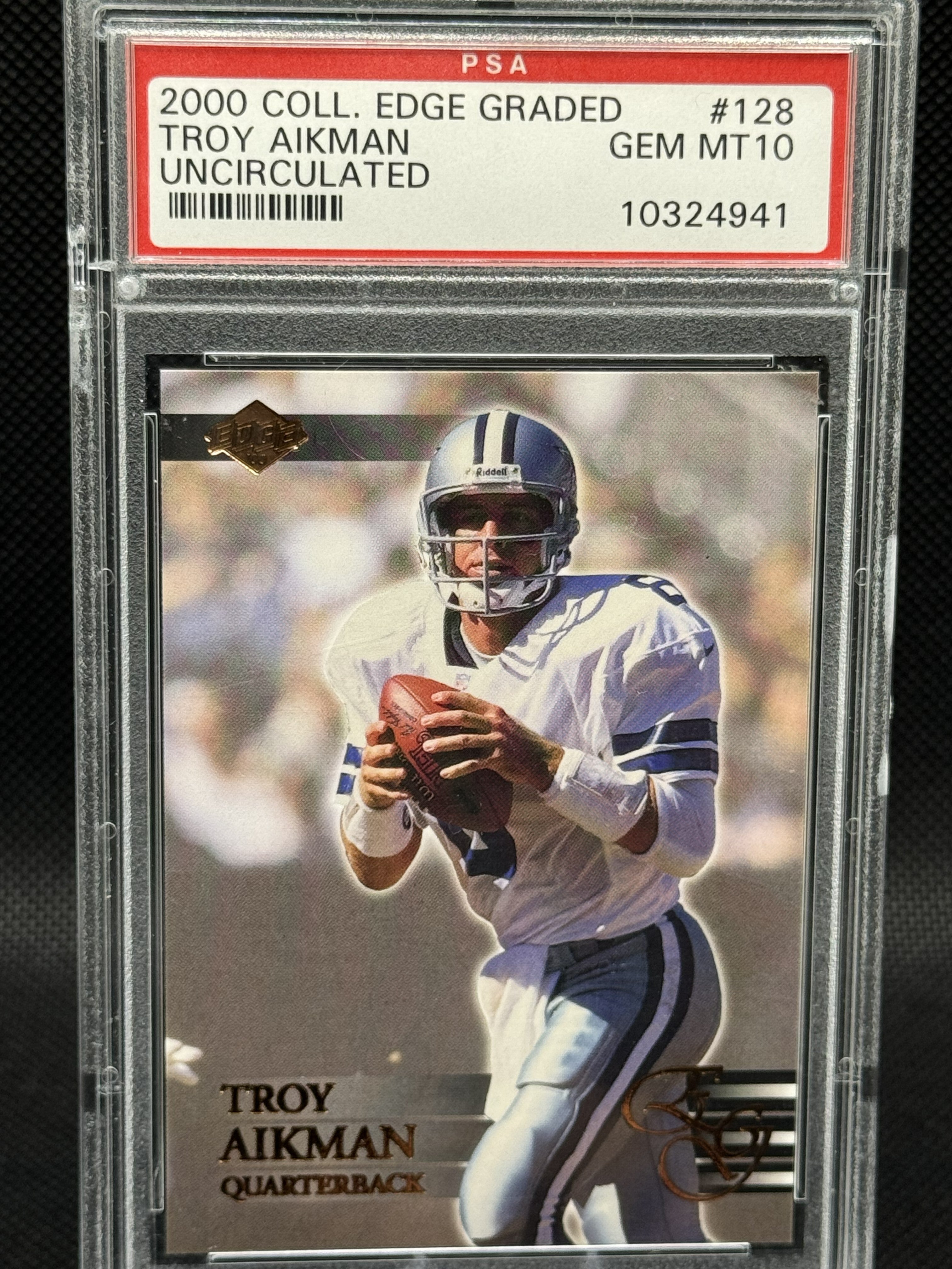 2000 Collectors Edge Troy Aikman #128 Uncirculated PSA GEM MT 10
