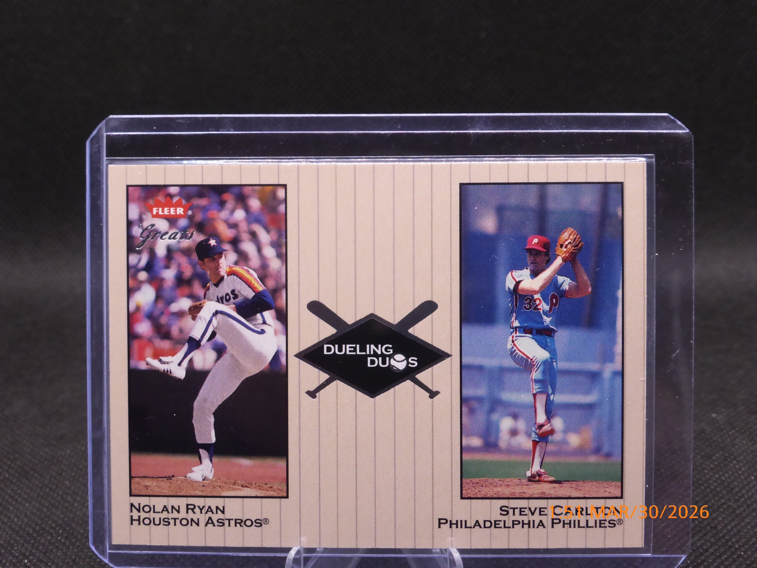 2001 Fleer Greats Carlton Ryan #7 of 29 DD