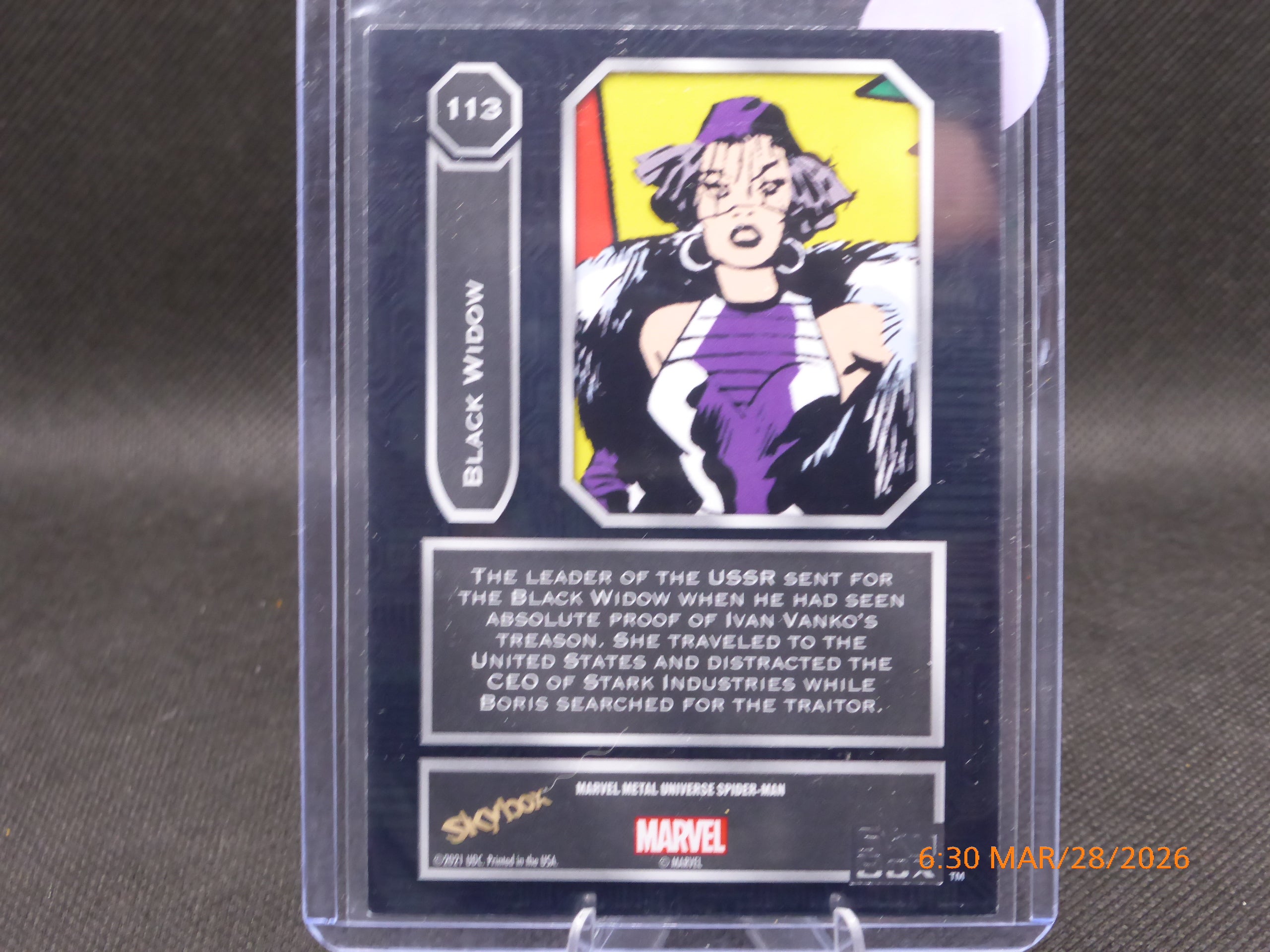 21 Marvel Metal Universe Black Widow #113