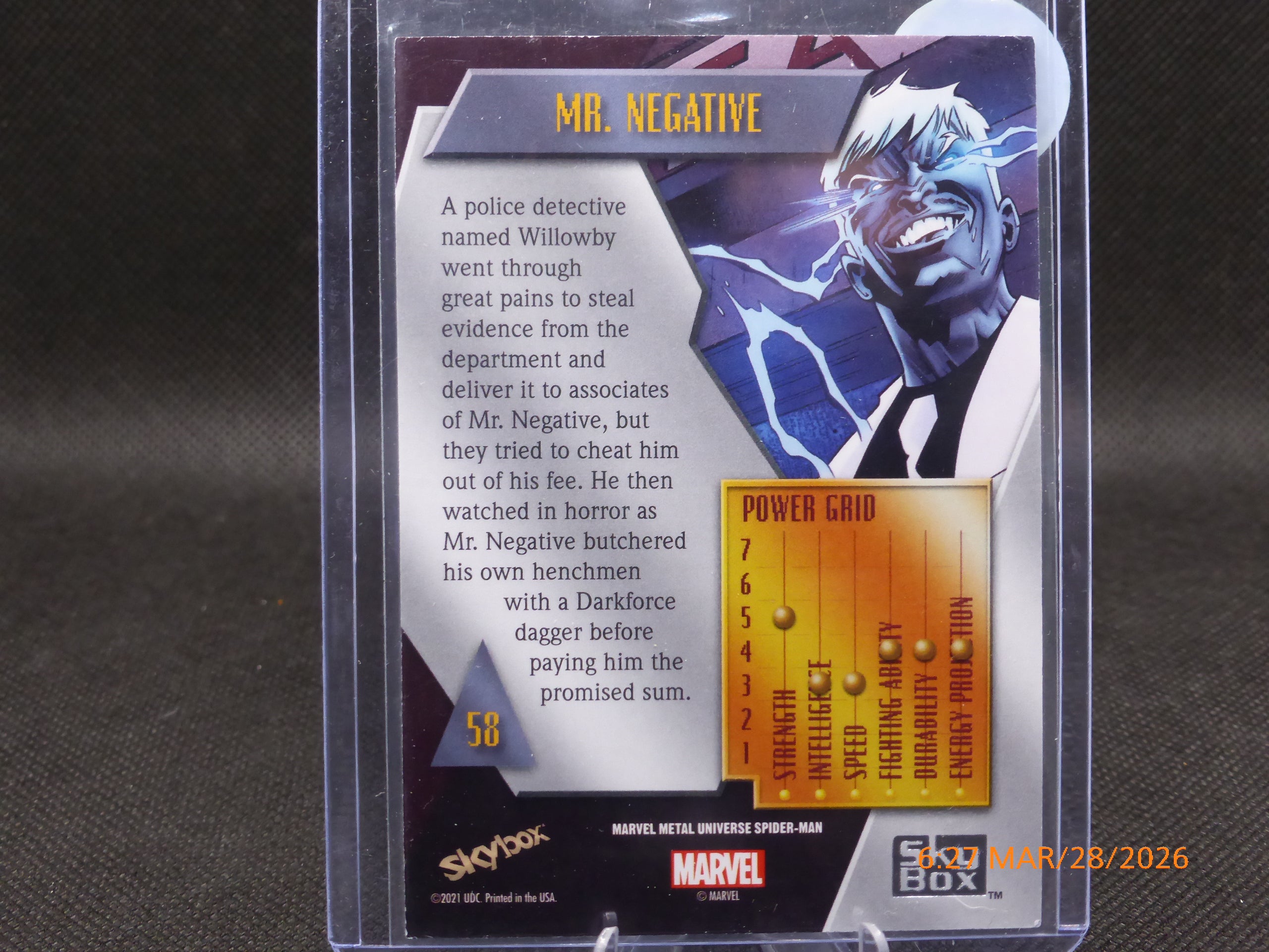 21 Marvel Metal Universe Mr. Negative #58