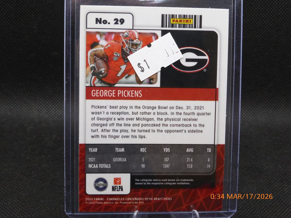22 Optic Draft Picks George Pickens #29