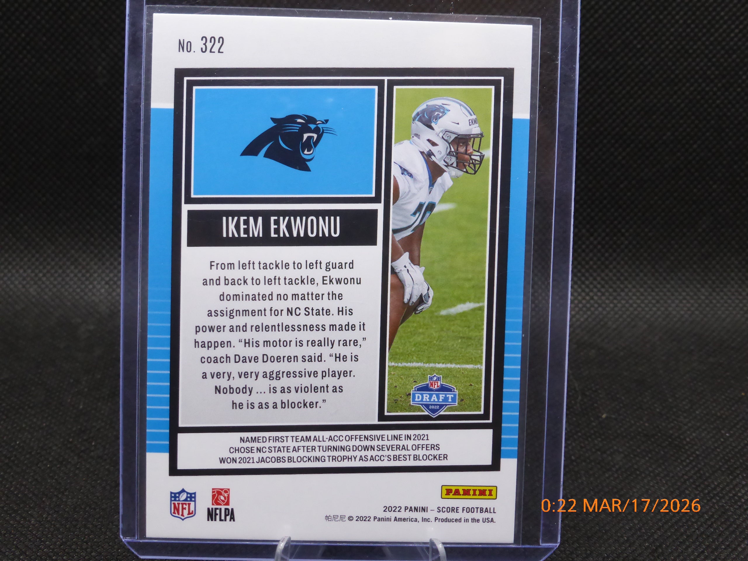 22 Score Ikem Ekwonu #322 Green Explosion 48/99