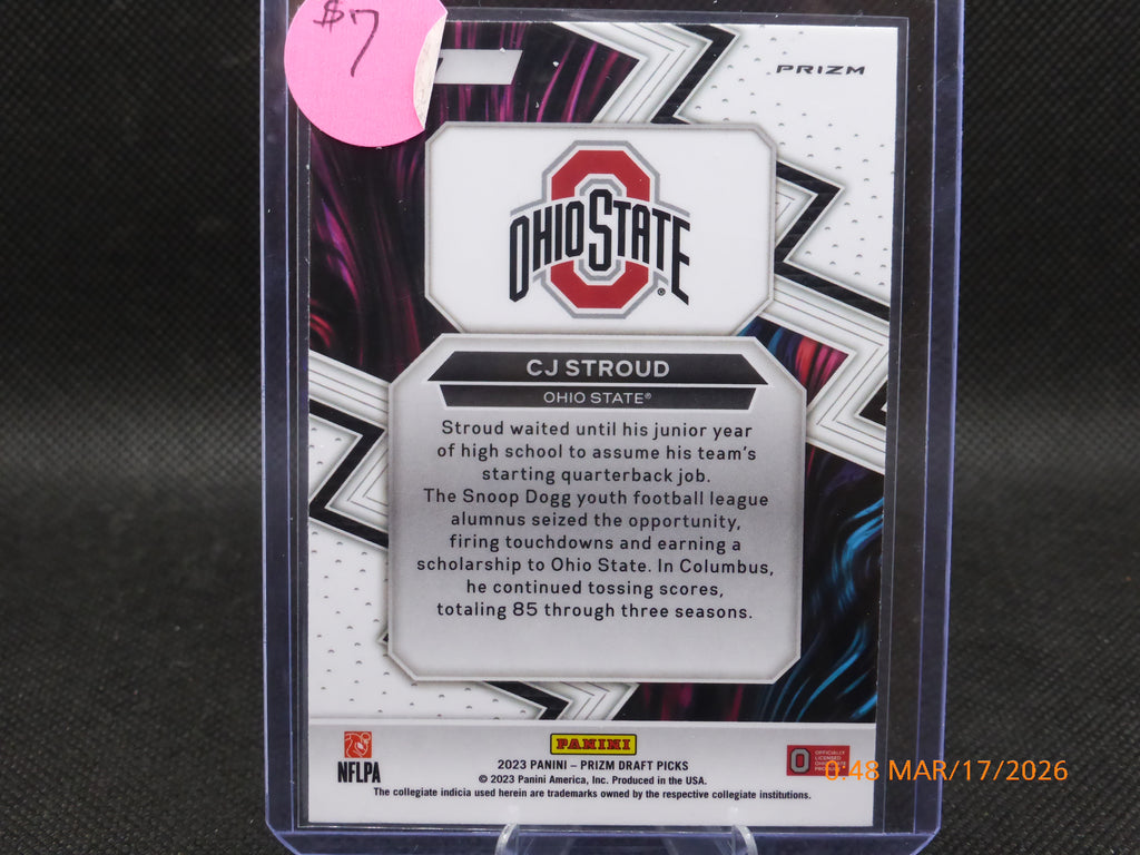 23 Prizm Draft Picks CJ Stroud #F-17 Gold Ice