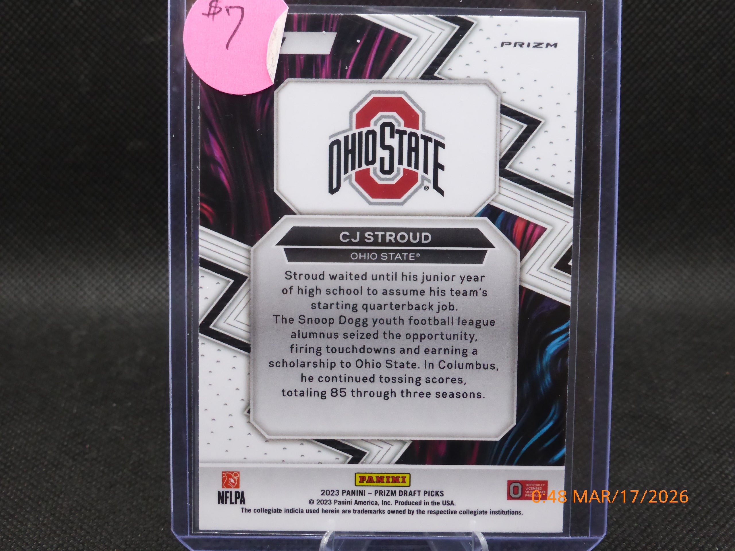 23 Prizm Draft Picks CJ Stroud #F-17 Gold Ice