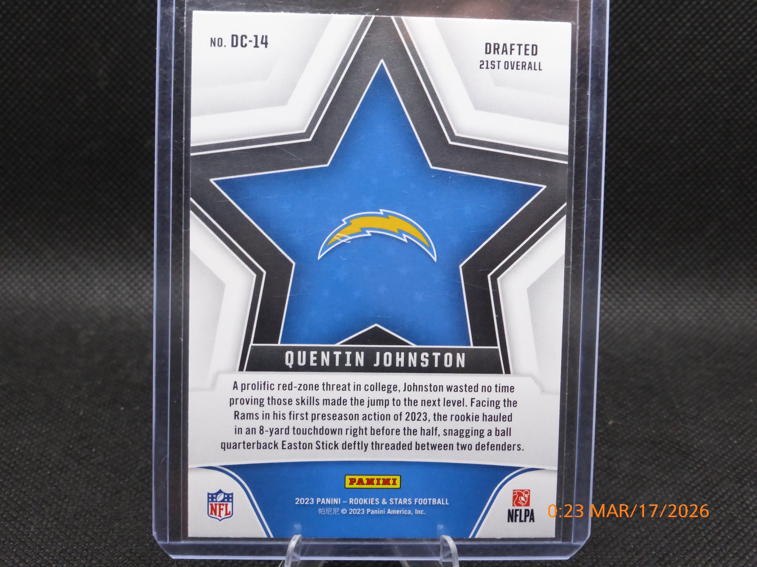 23 Rookies and Stars Quentin Johnston #DC-14