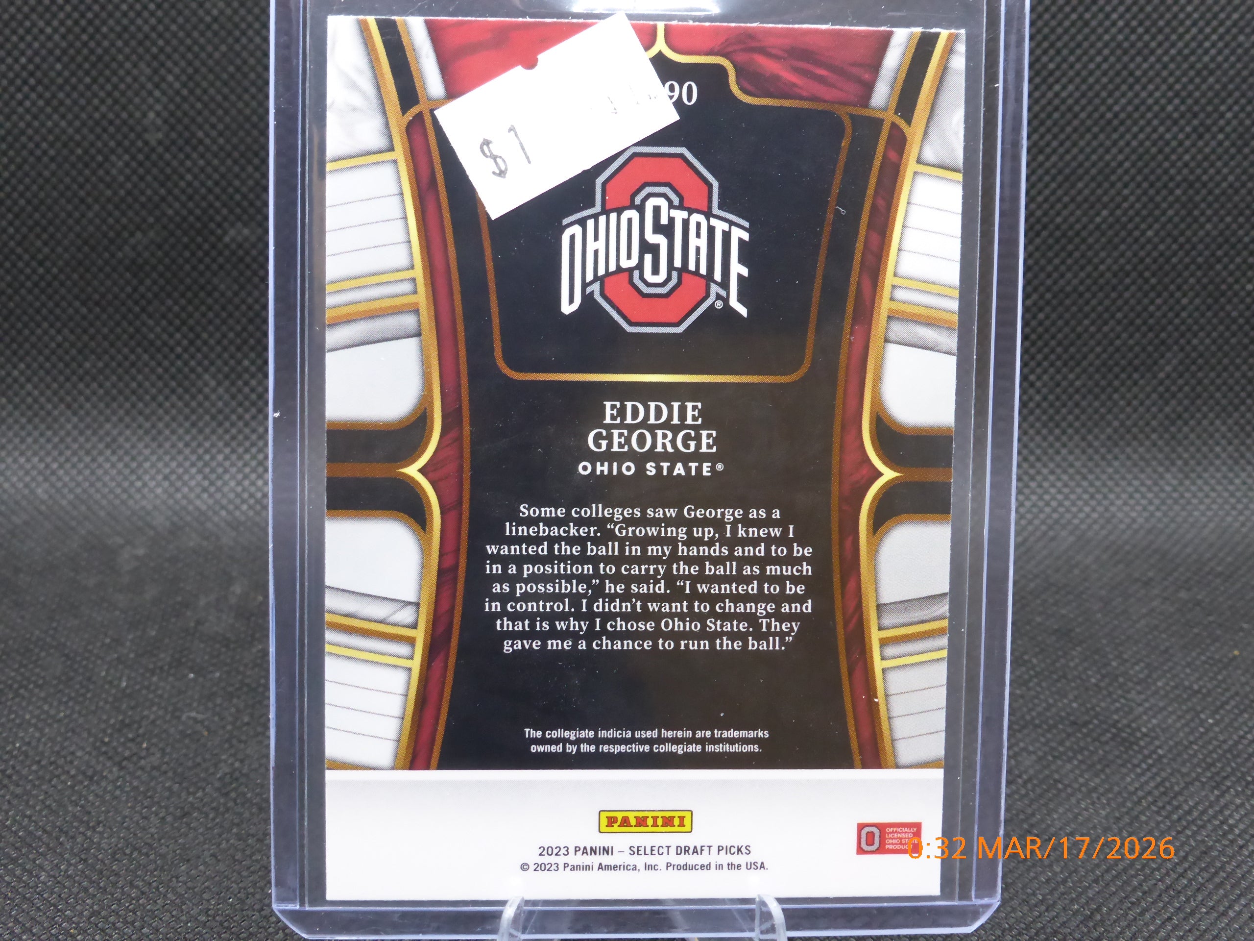 23 Select Eddie George #90