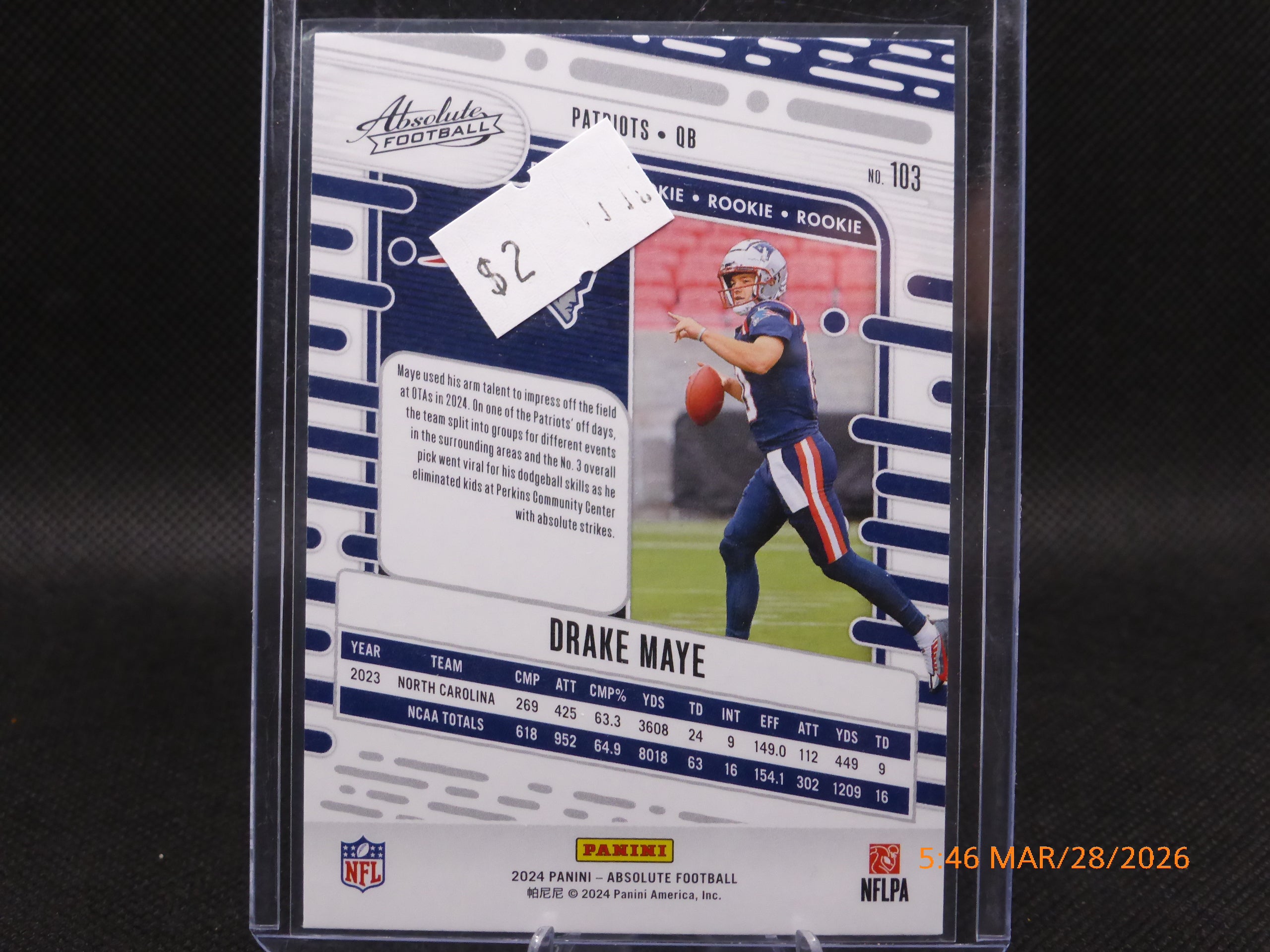 24 Absolute Drake Maye #103