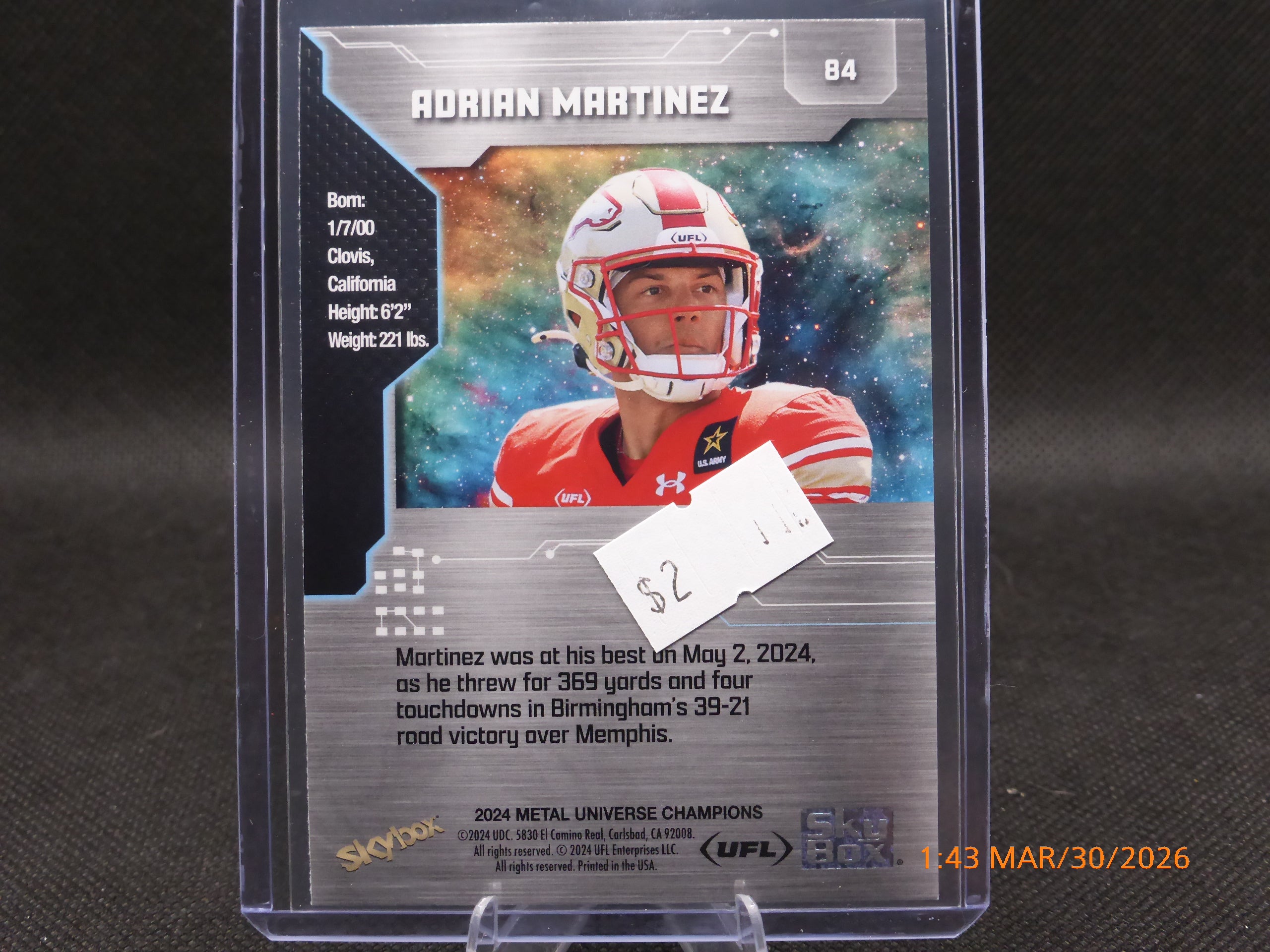 24 Metal Universe Champions Adrian Martinez #84