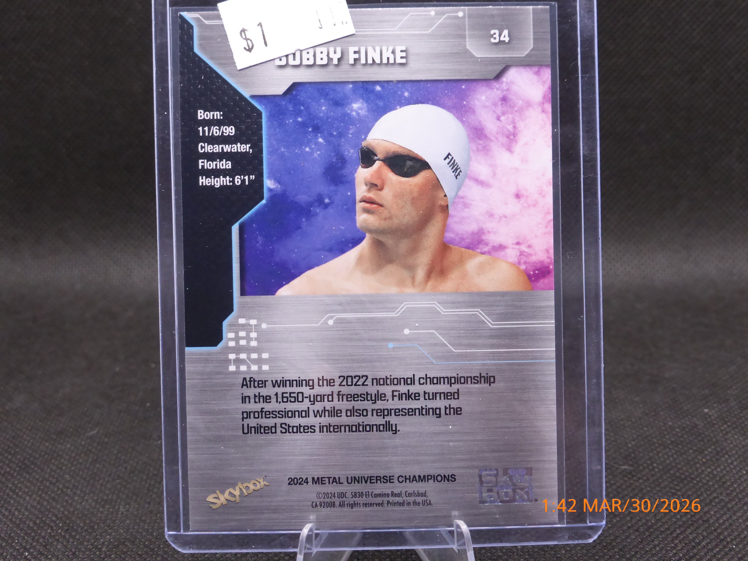 24 Metal Universe Champions Bobby Finke #34