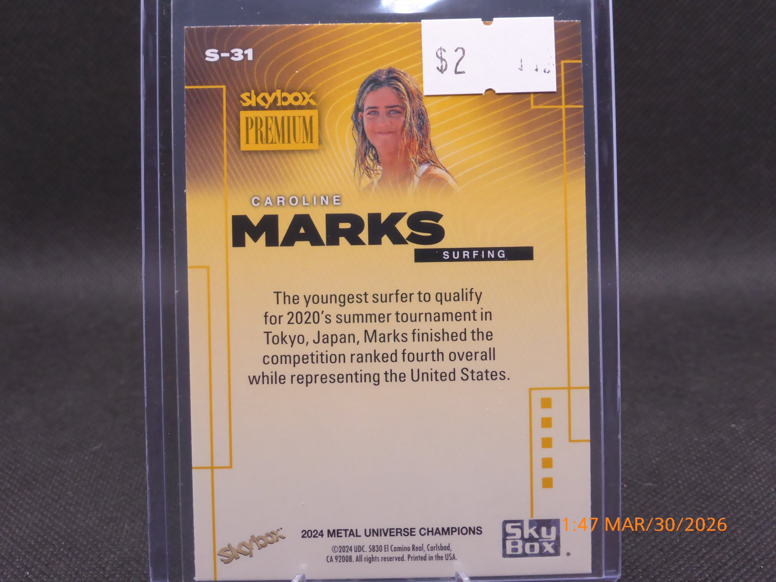 24 Metal Universe Champions Caroline Marks #S-31