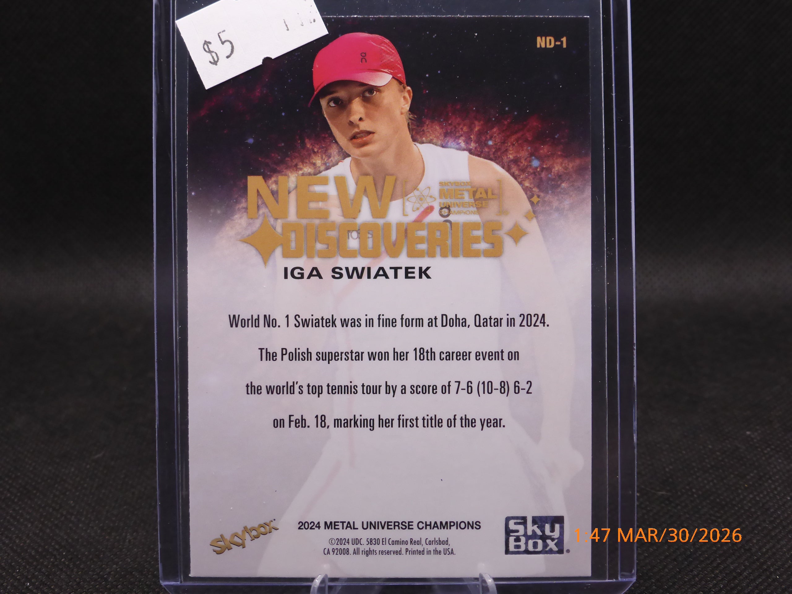24 Metal Universe Champions Iga Swiatek #ND-1 New Discovery