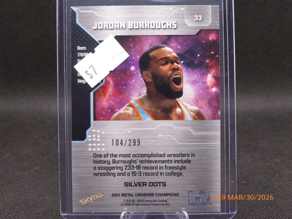 24 Metal Universe Champions Jordan Burroughs #33 Silver Dots 104-299