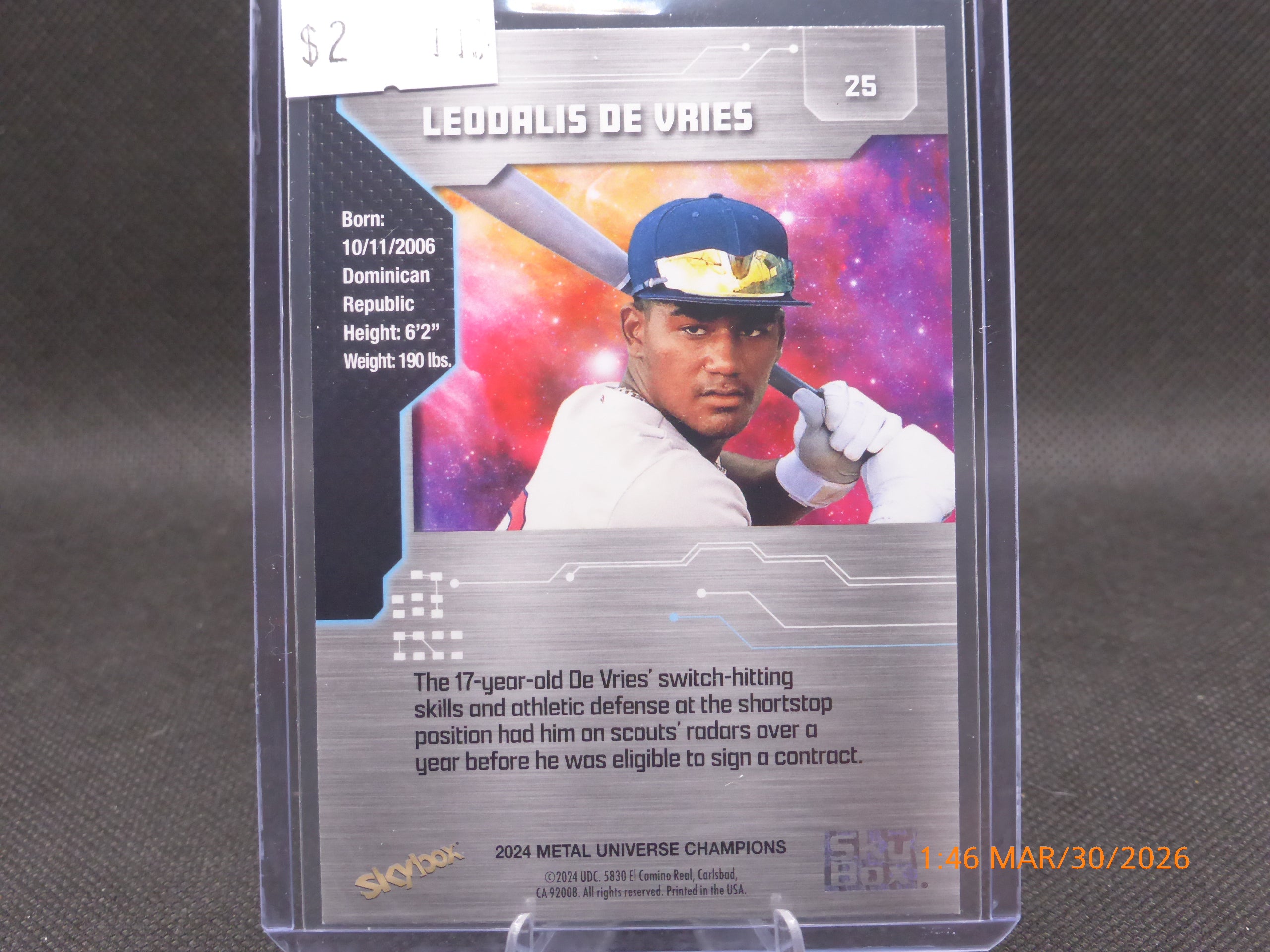24 Metal Universe Champions Leodalis De Vries #25