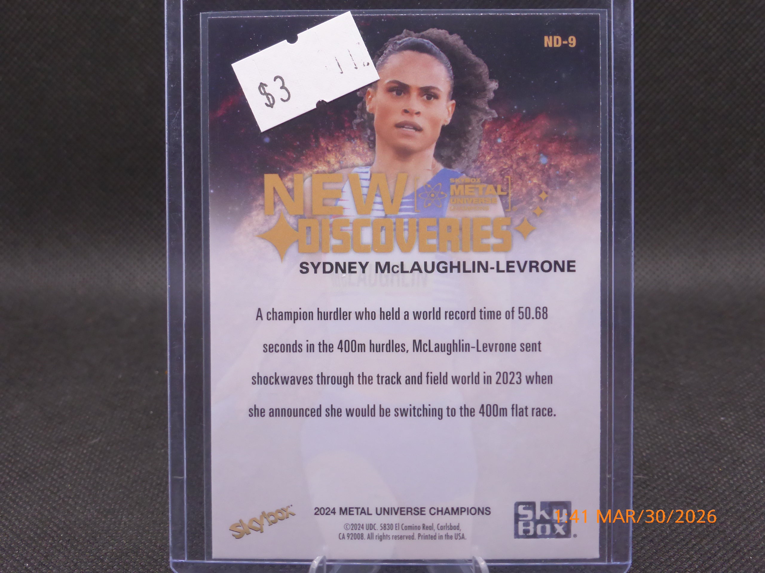 24 Metal Universe Champions Sydney McLaughlin-Levrone #ND-9
