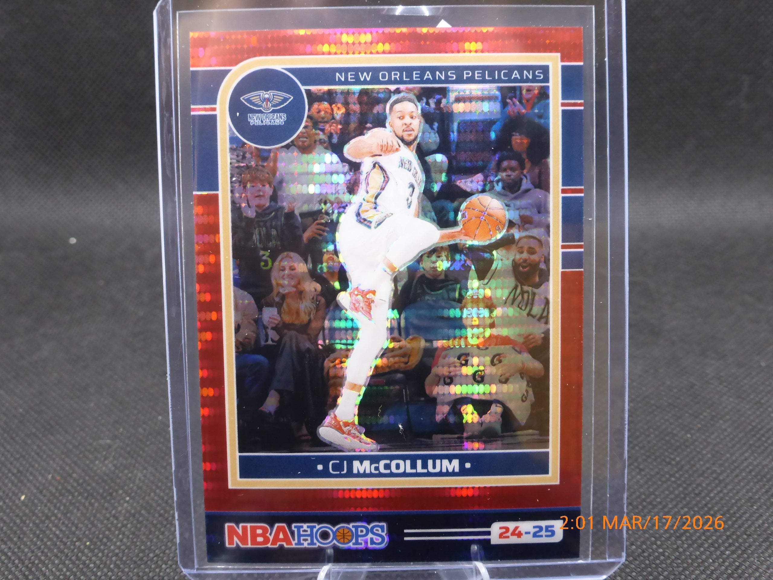 24 NBA Hoops CJ McCollum #66 Red Wave 55/199