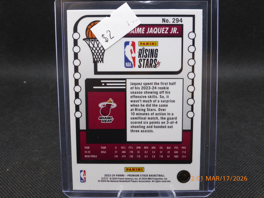 24 NBA Hoops Jaime Jaquez Jr. #294 Rising Stars