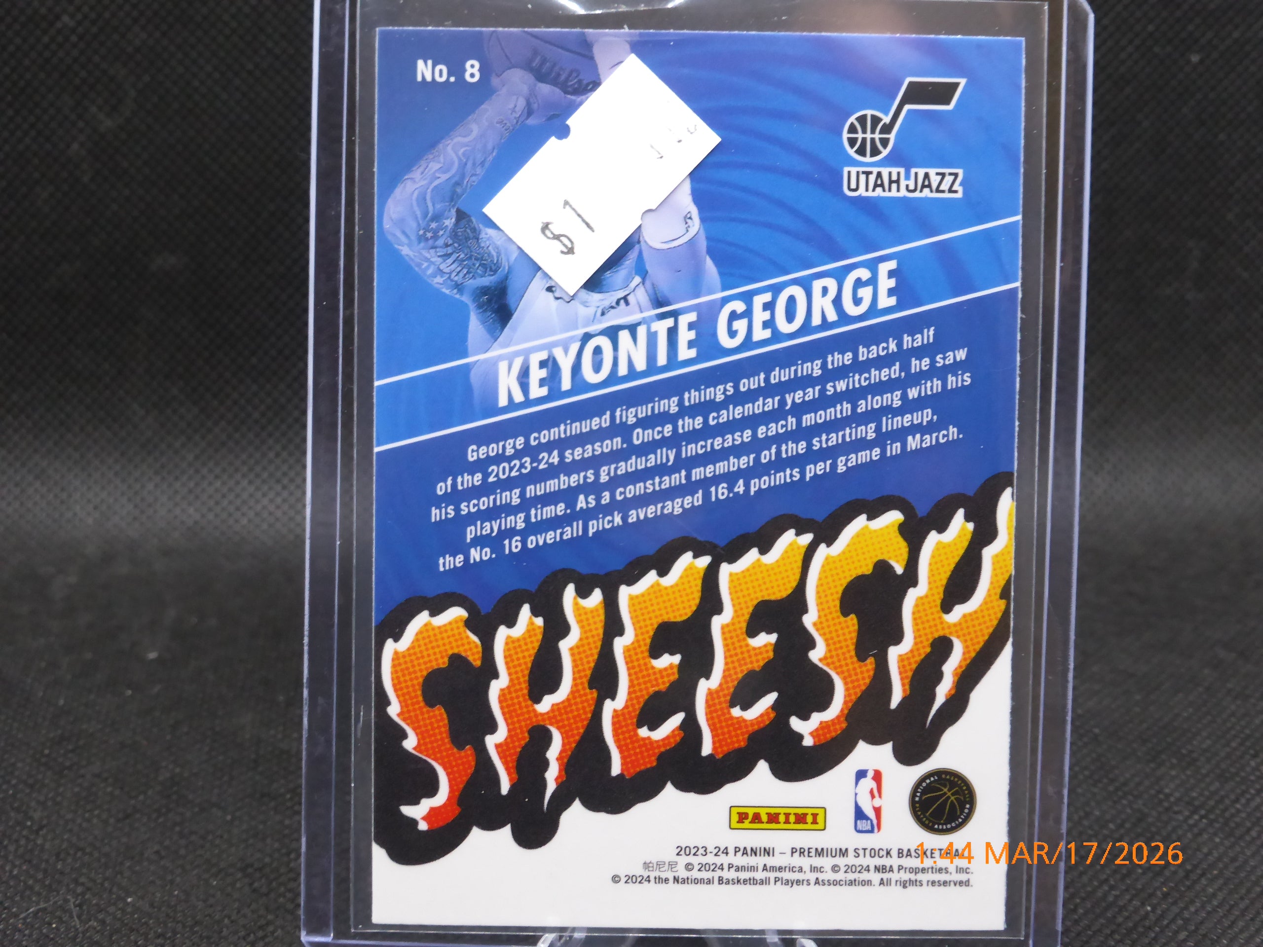 24 NBA Hoops Keyonte George #8 Sheesh $1