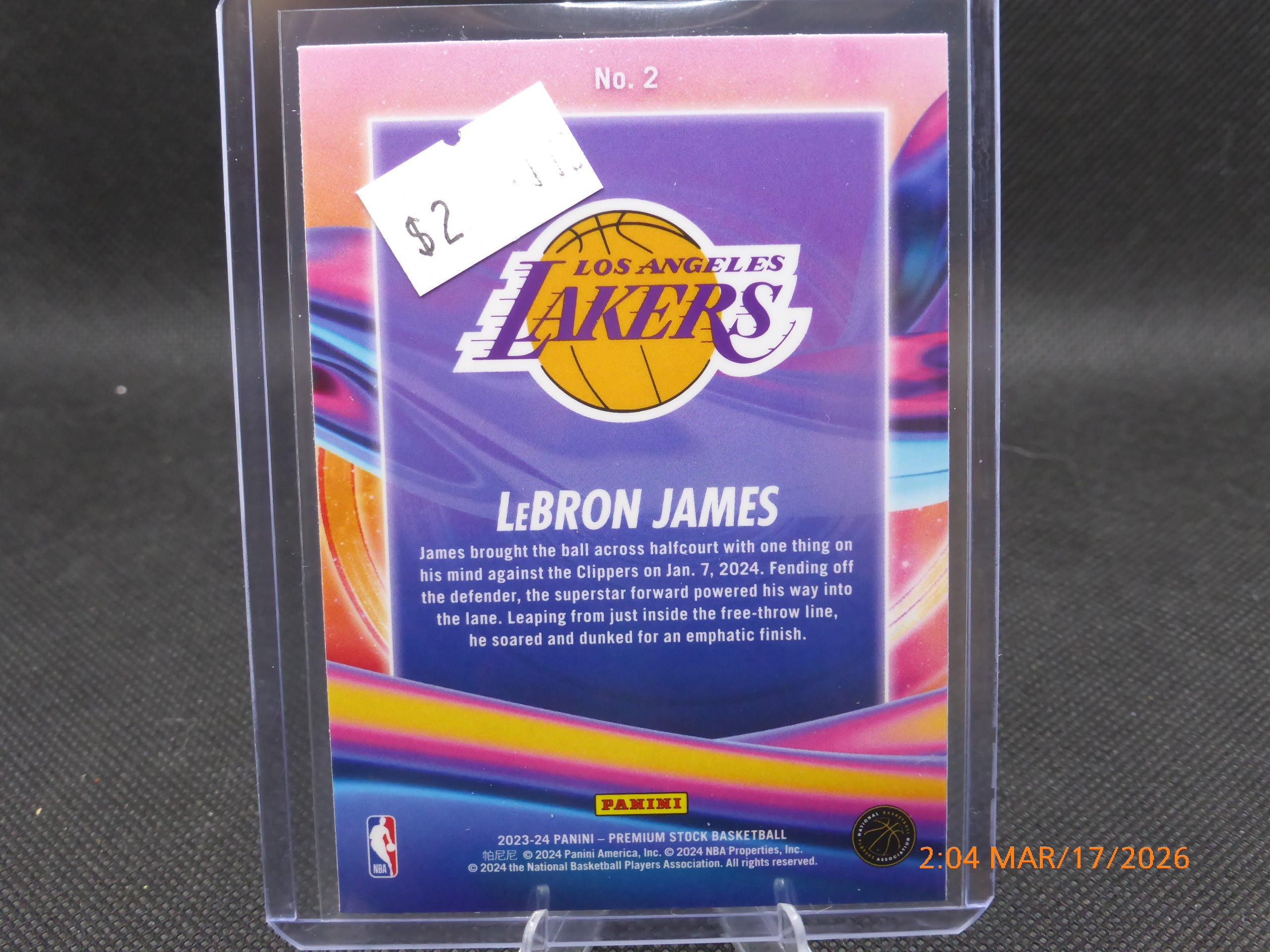 24 NBA Hoops LeBron James #2 Anti Gravity