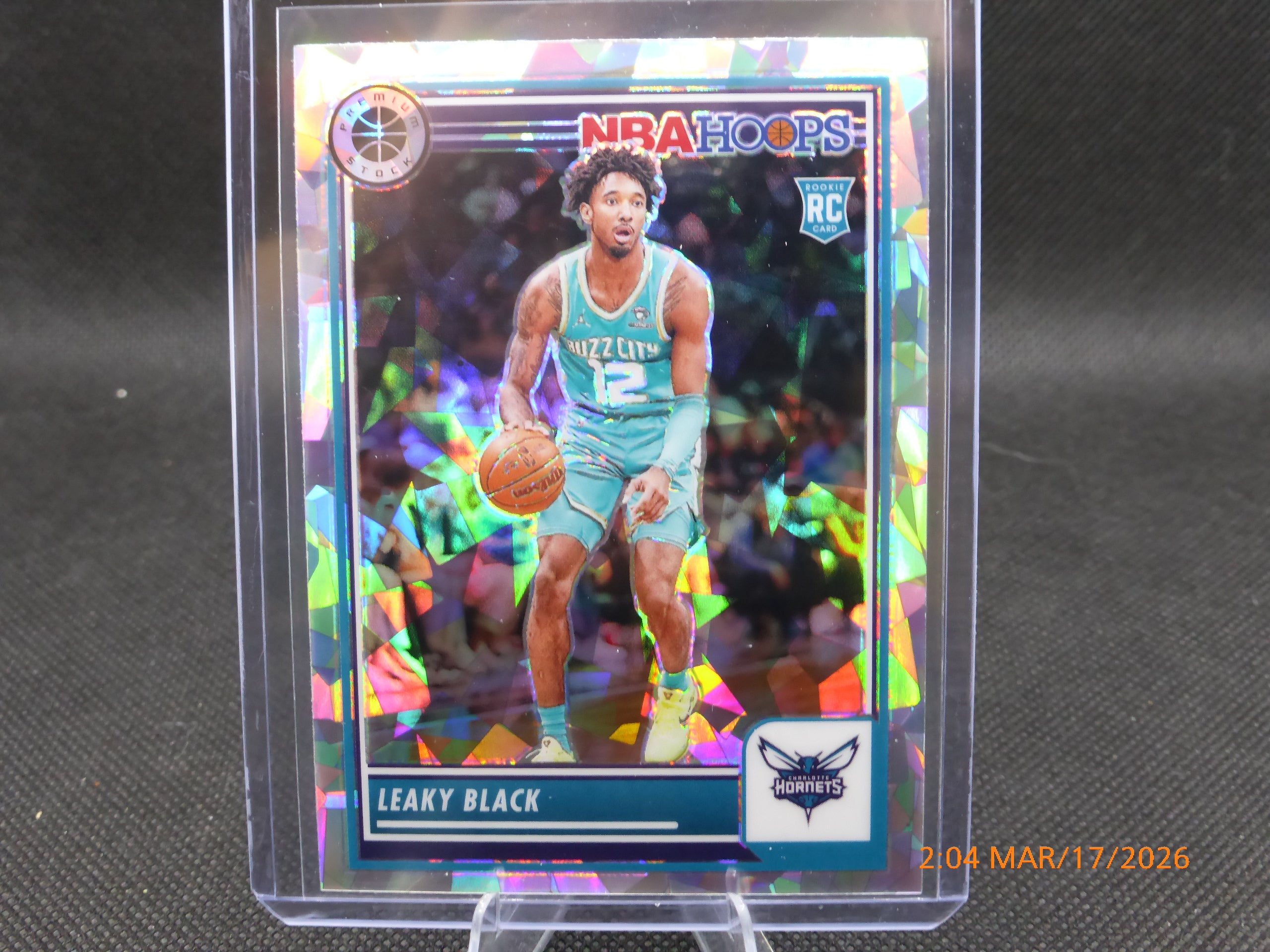 24 NBA Hoops Leaky Black #248 Cracked Ice Prizm