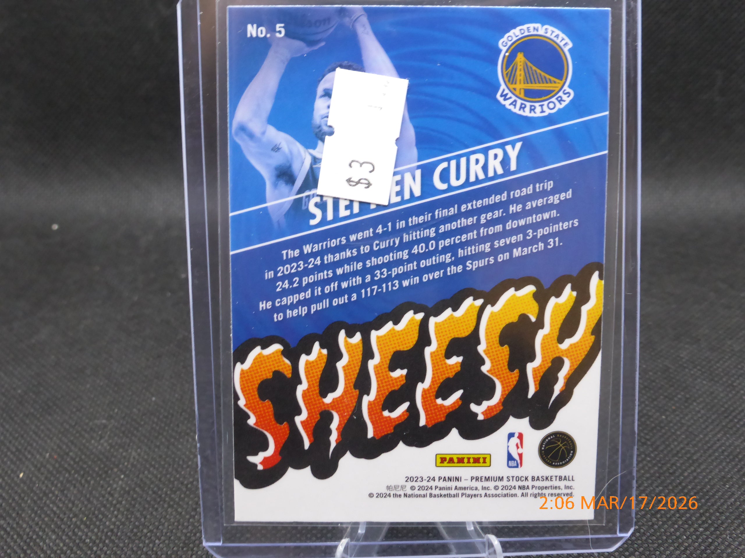 24 NBA Hoops Stephen Curry #5 Sheesh