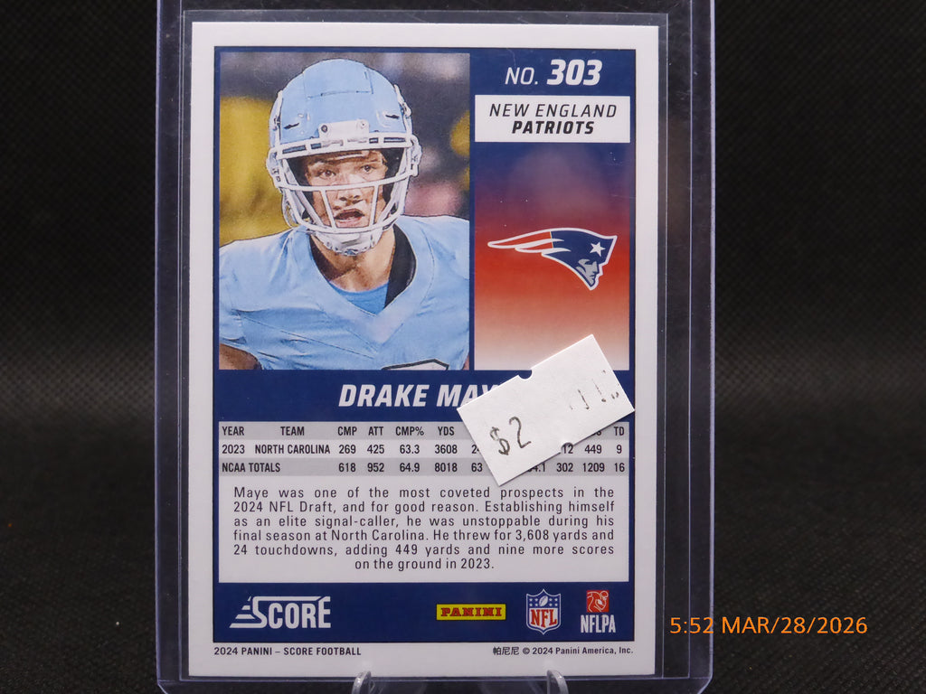 24 Score Drake Maye #303