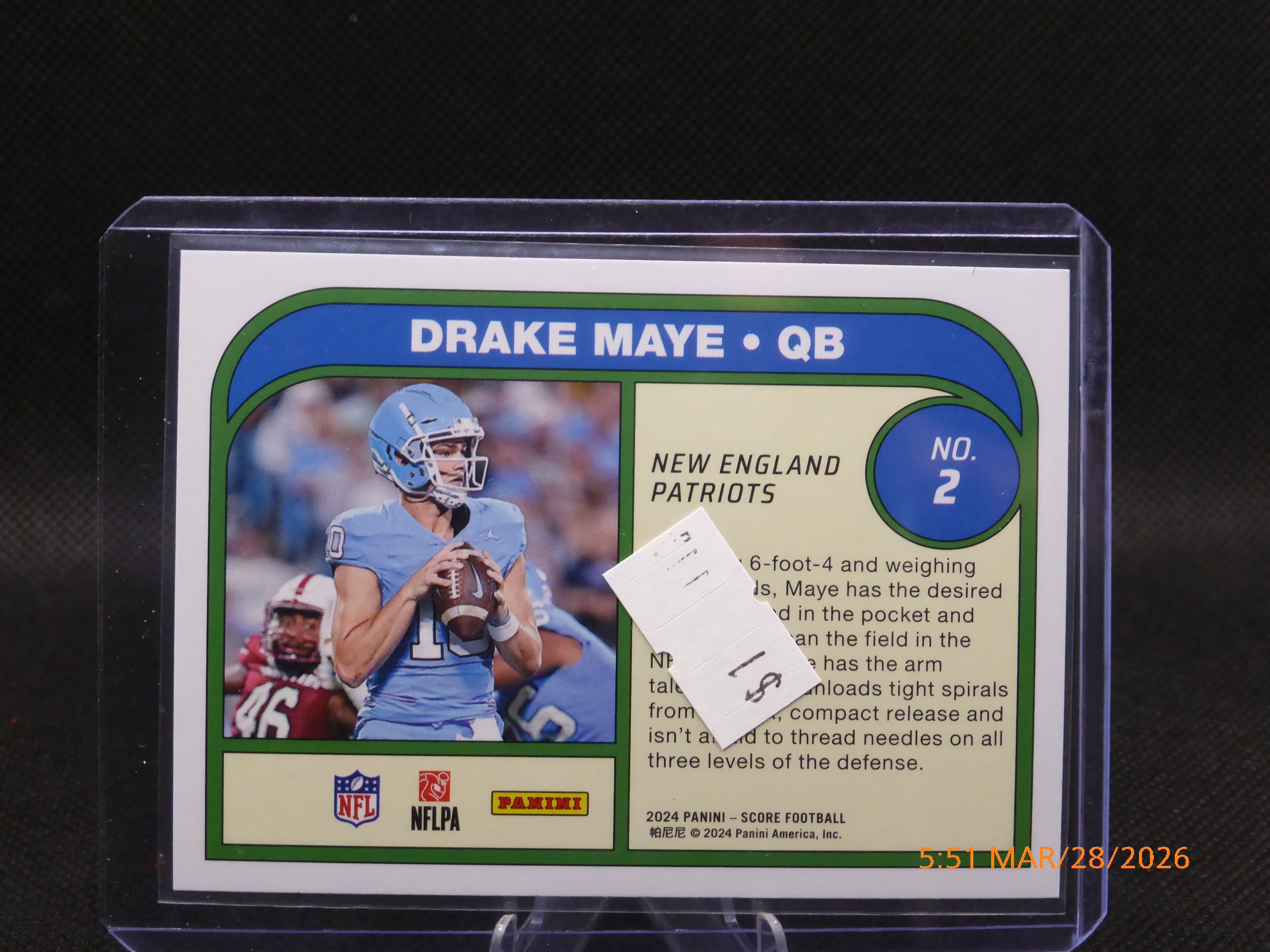 24 Score Drake Maye #3 Protential