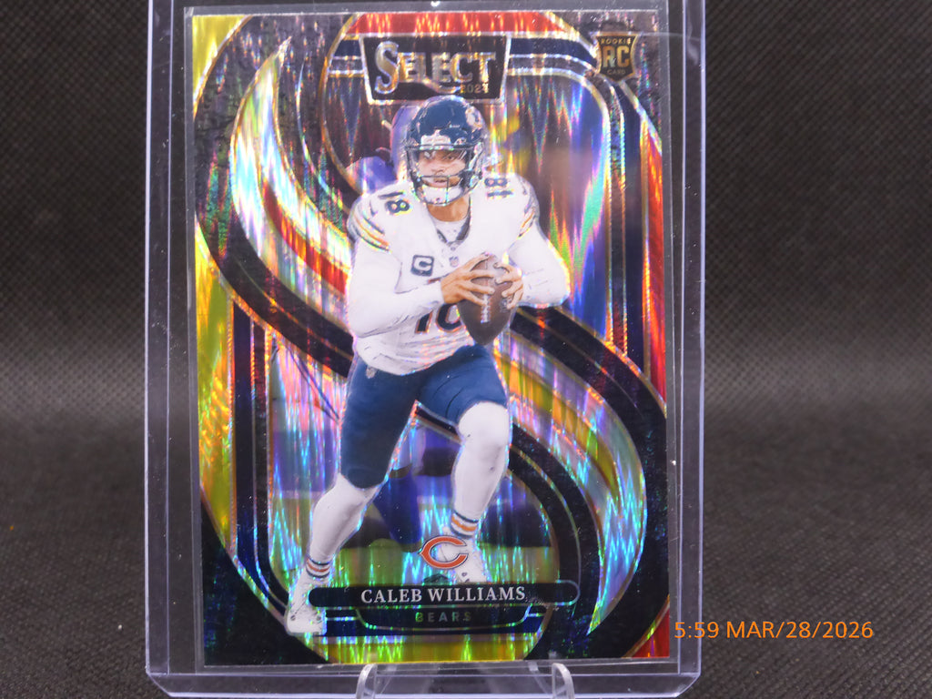24 Select Caleb Williams #114 Yellow Red Prizm