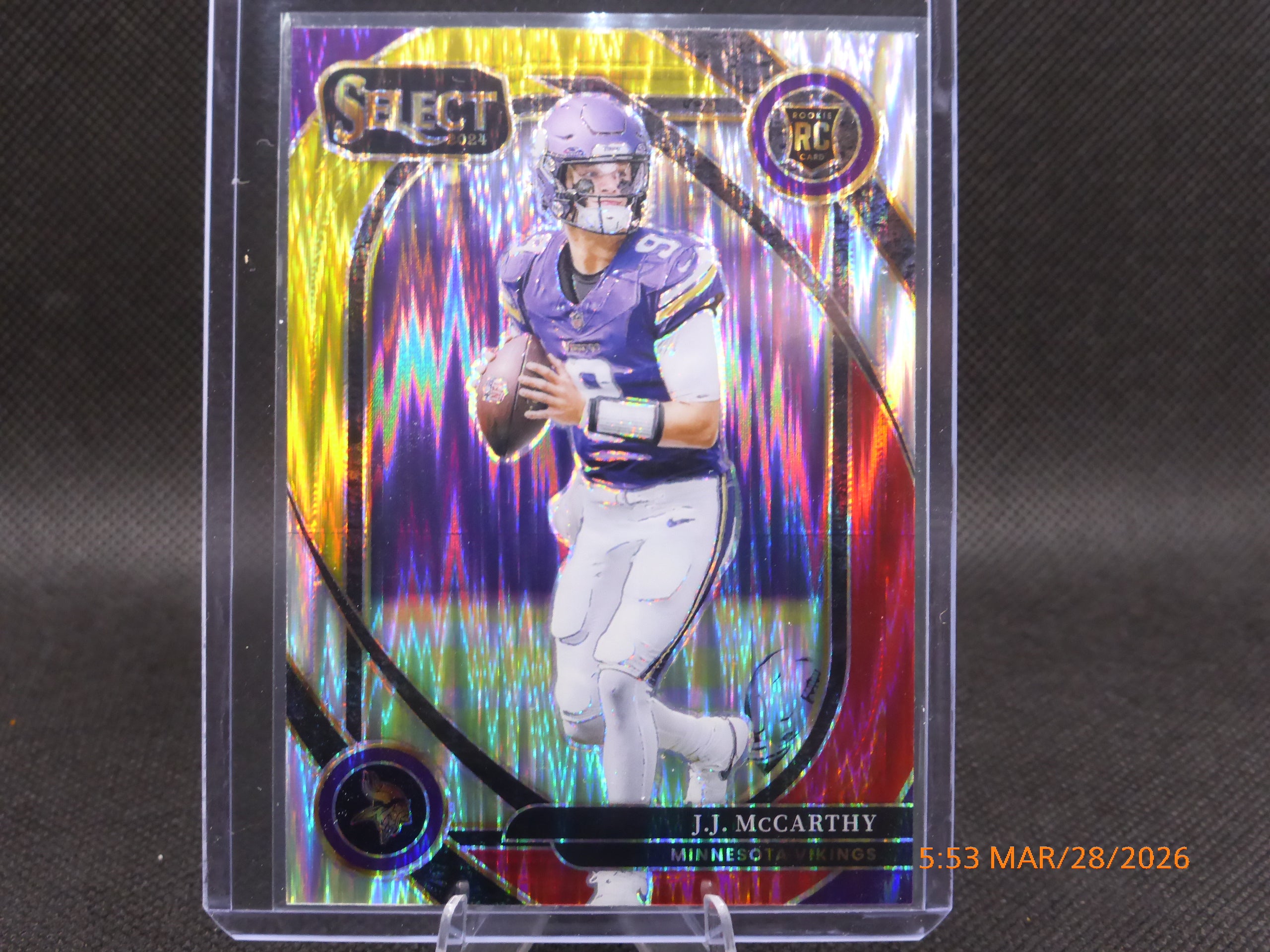 24 Select JJ McCarthy #246 Yellow Red Prizm