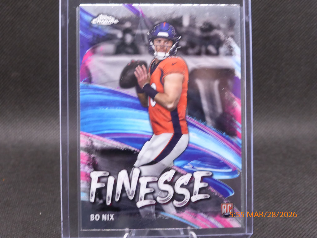 24 Topps Chrome Bo Nix #F-4 Finesse