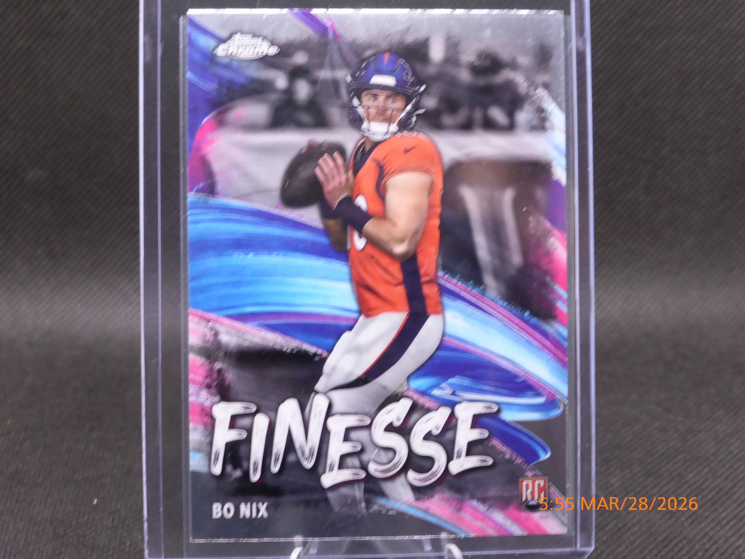 24 Topps Chrome Bo Nix #F-4 Finesse
