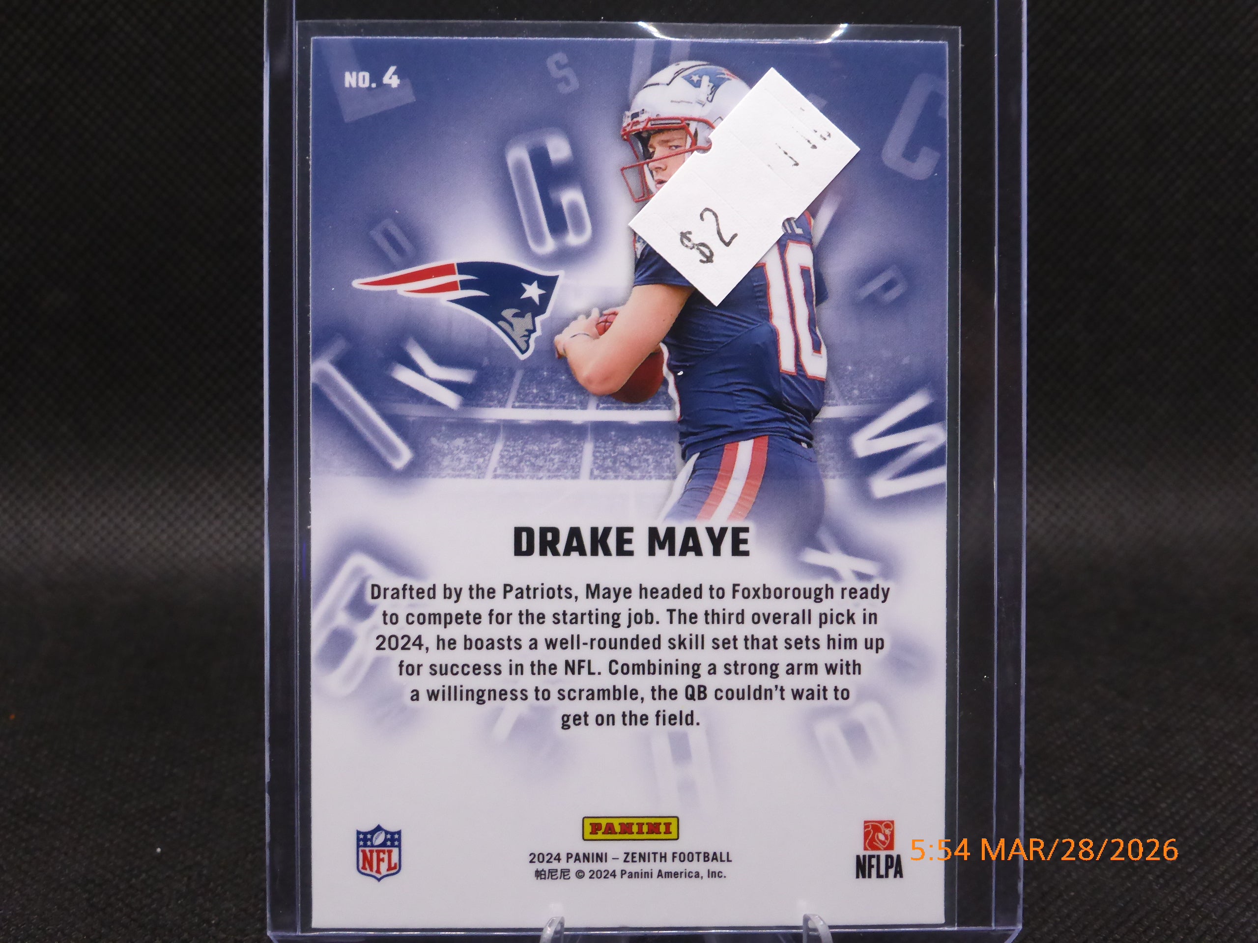 24 Zenith Drake Maye #4 A to Z
