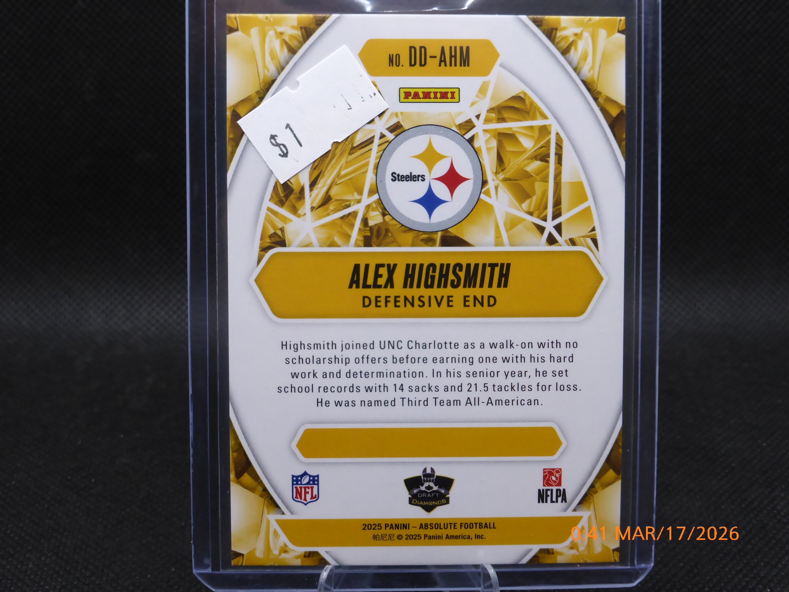 258 Absolute Alex Highsmith #DD-AHM