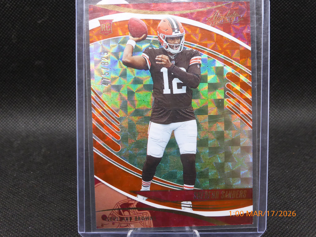 25 Absolute Shedeur Sanders #177 Orange Mosaic 475-825
