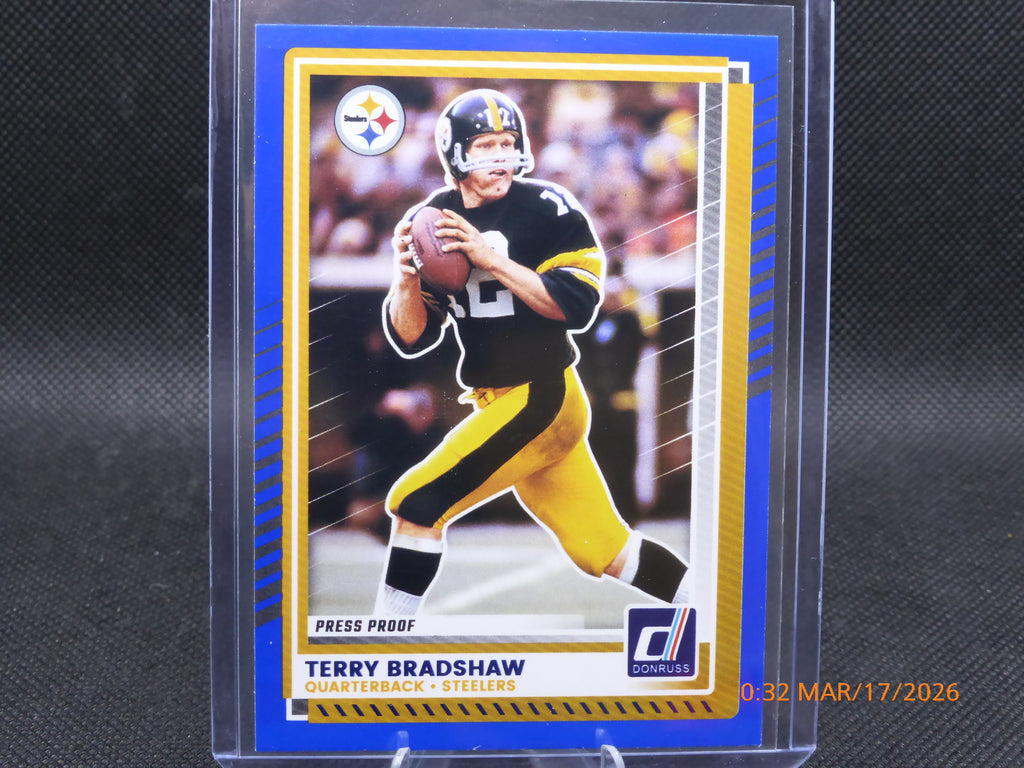 25 Donruss Terry Bradshaw #280 Blue Press Proof