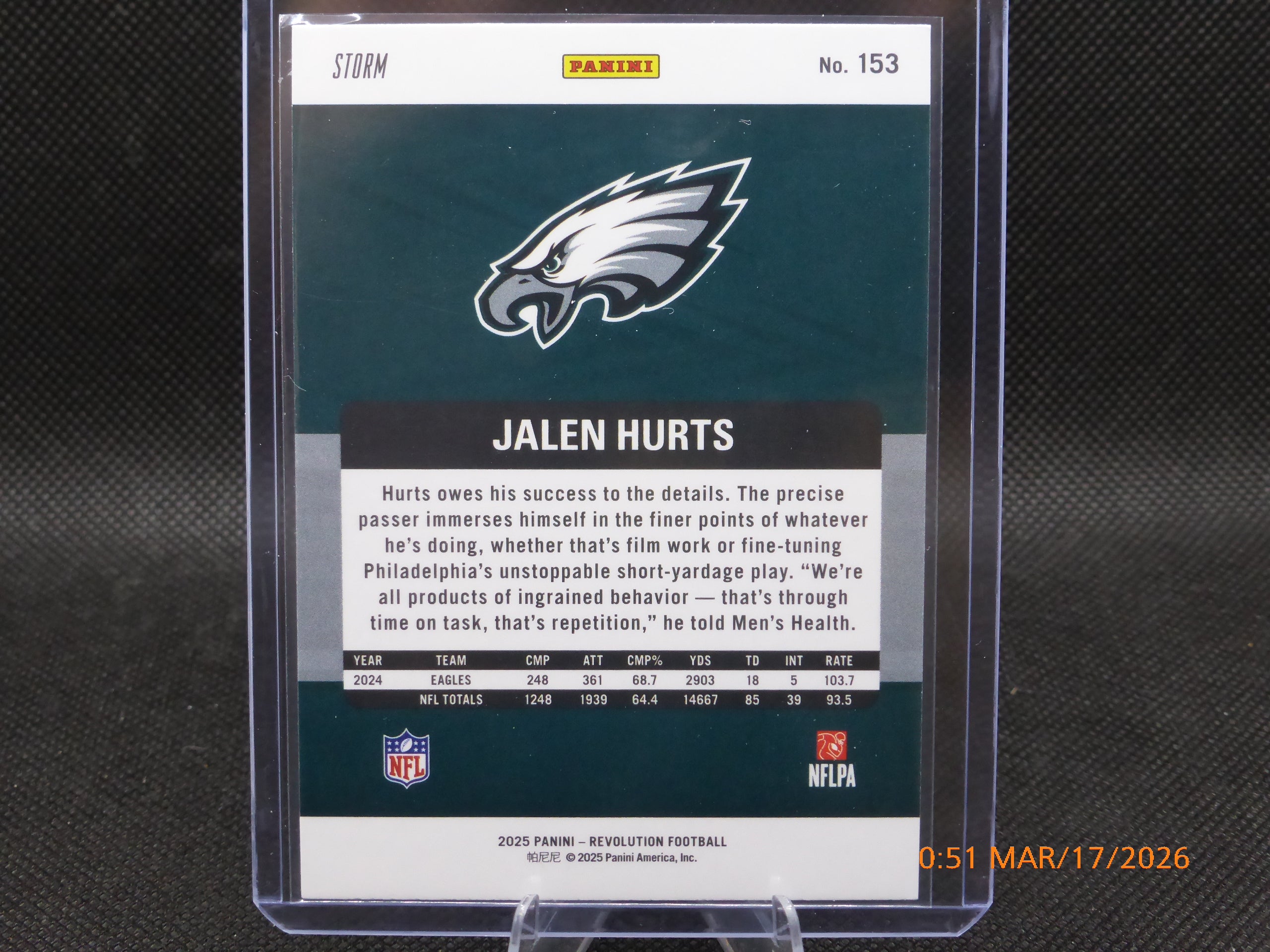 25 Revolution Jalen Hurts #153 Storm Red