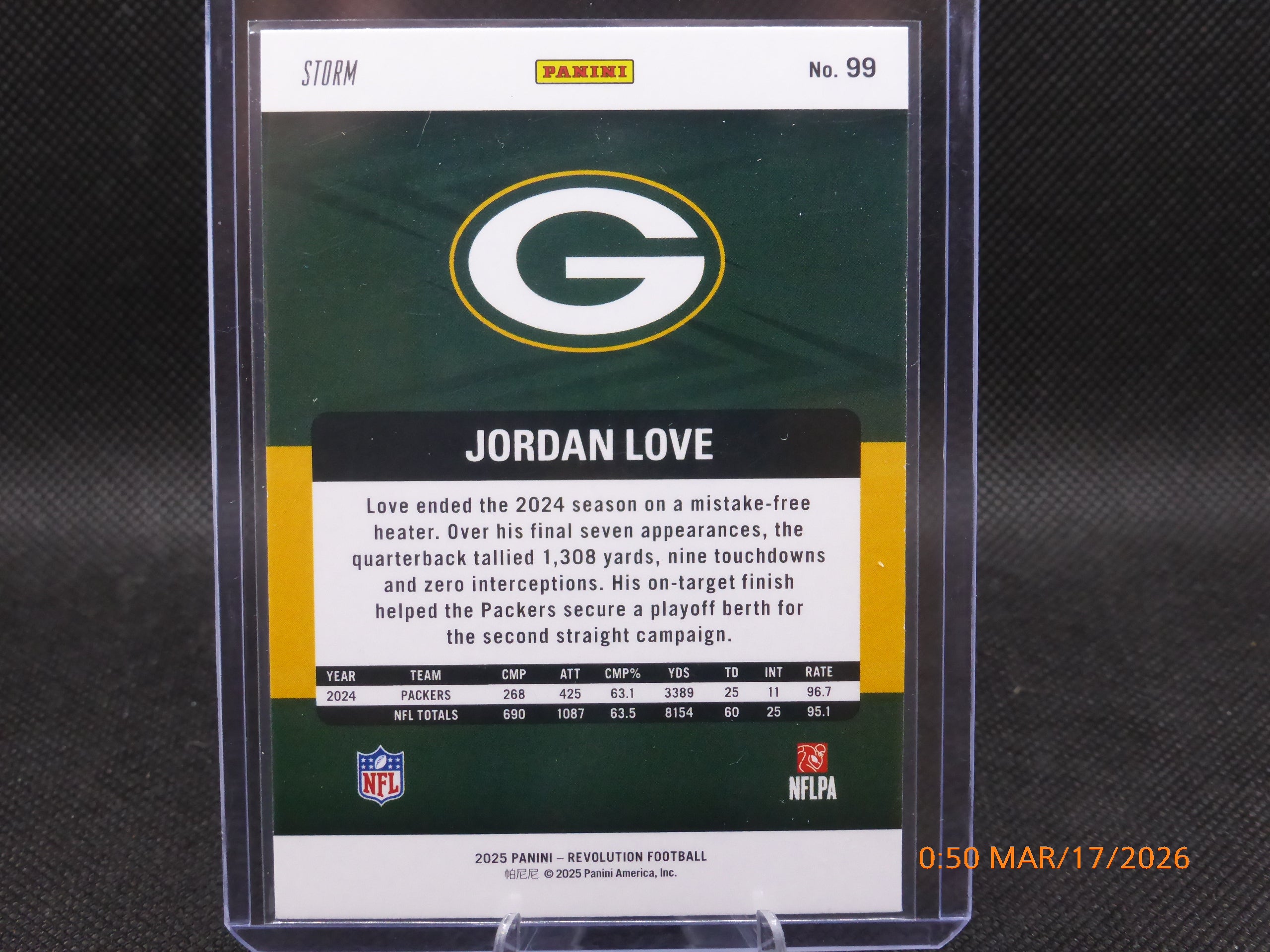 25 Revolution Jordan Love #99 Storm