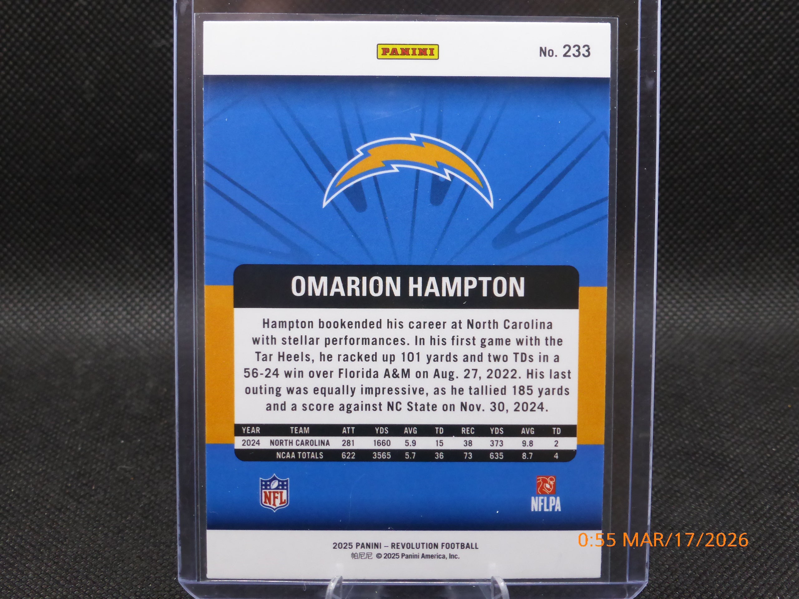 25 Revolution Omarion Hampton #233