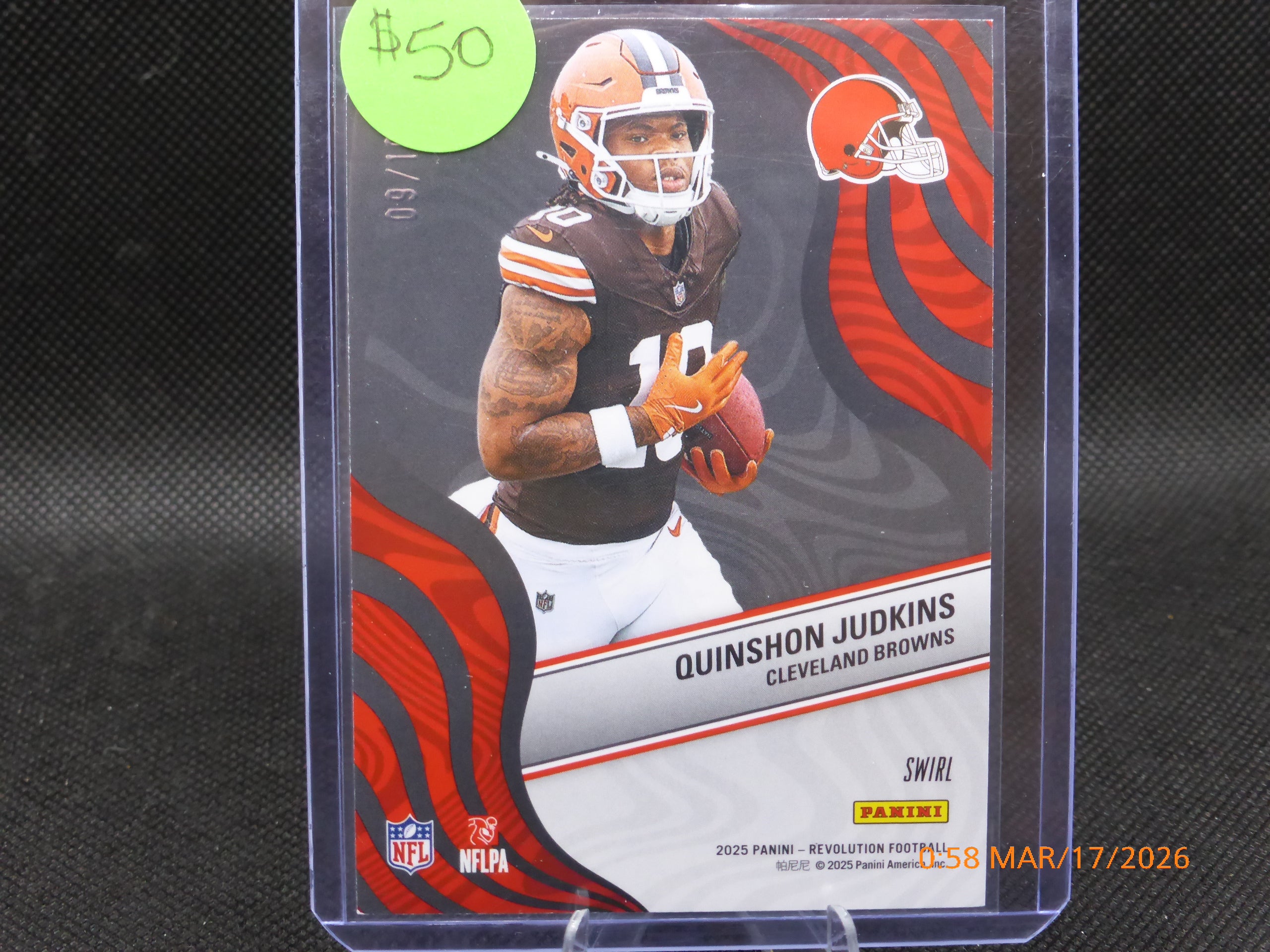 25 Revolution Quinshon Judkins # 13 Swirl 9/10