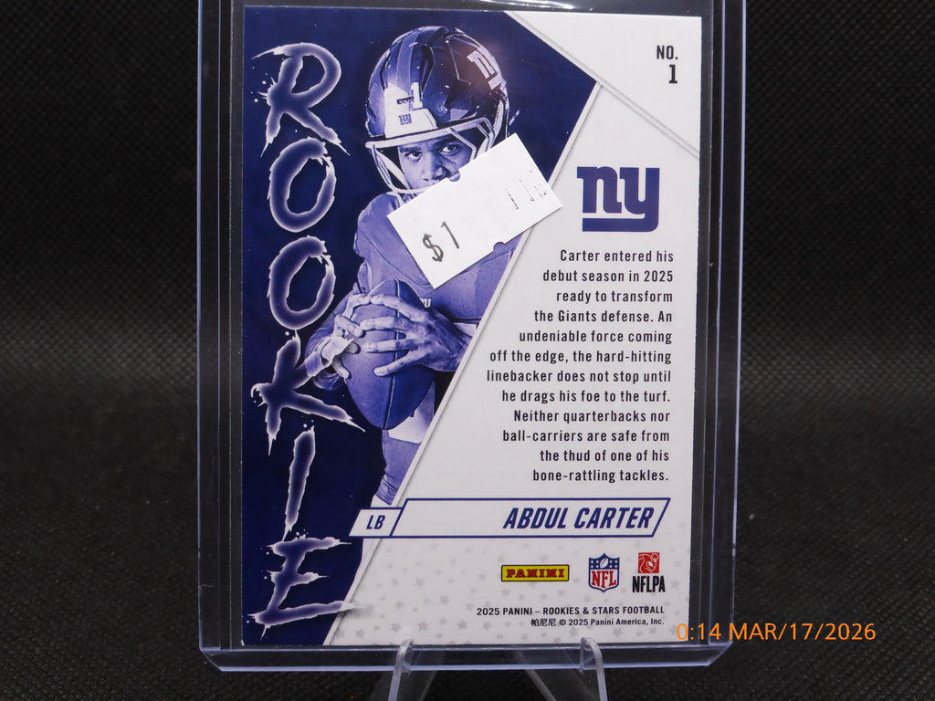 25 Rookie and Star Abdul Carter #1 Rookie