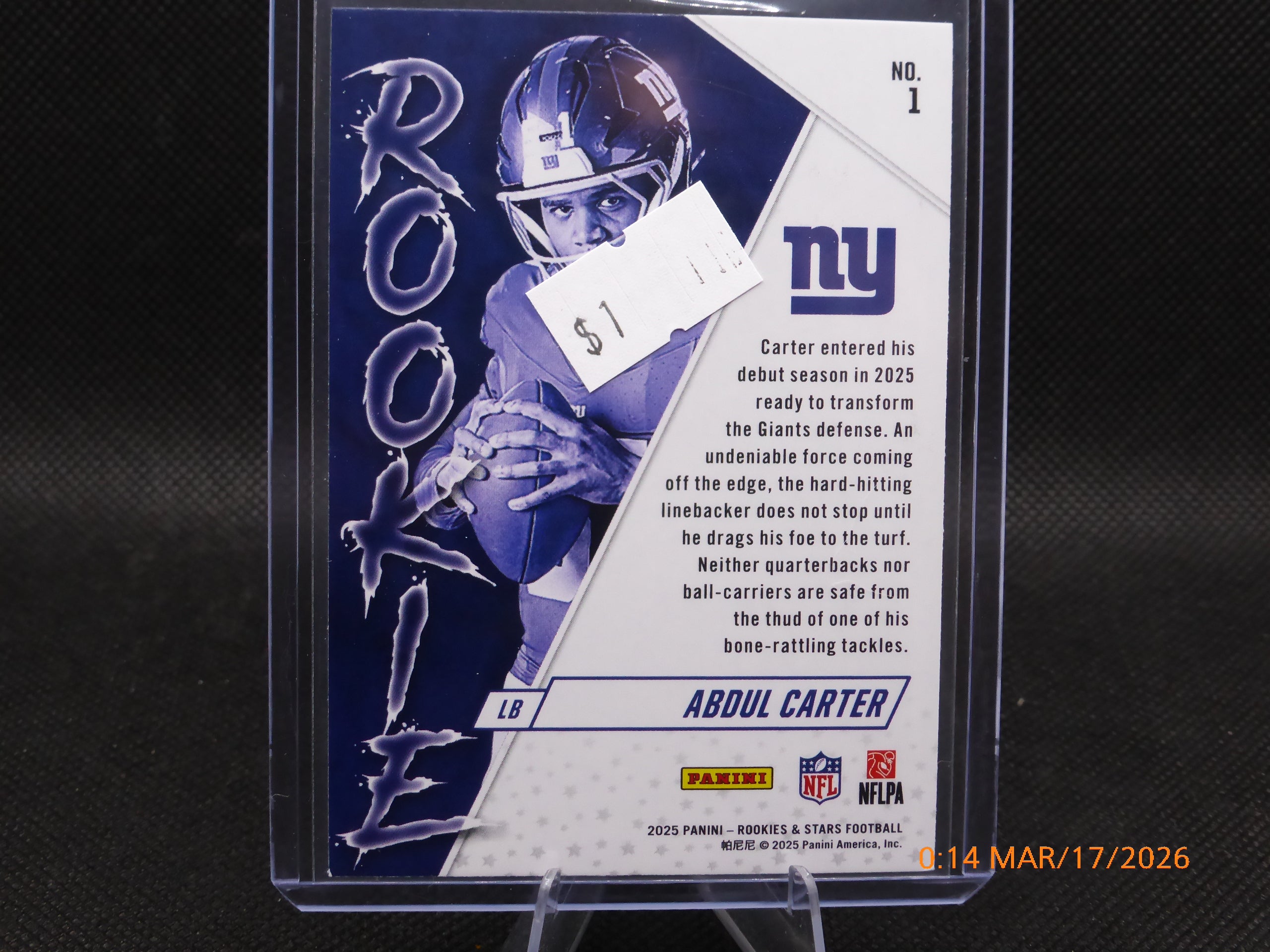25 Rookie and Star Abdul Carter #1 Rookie